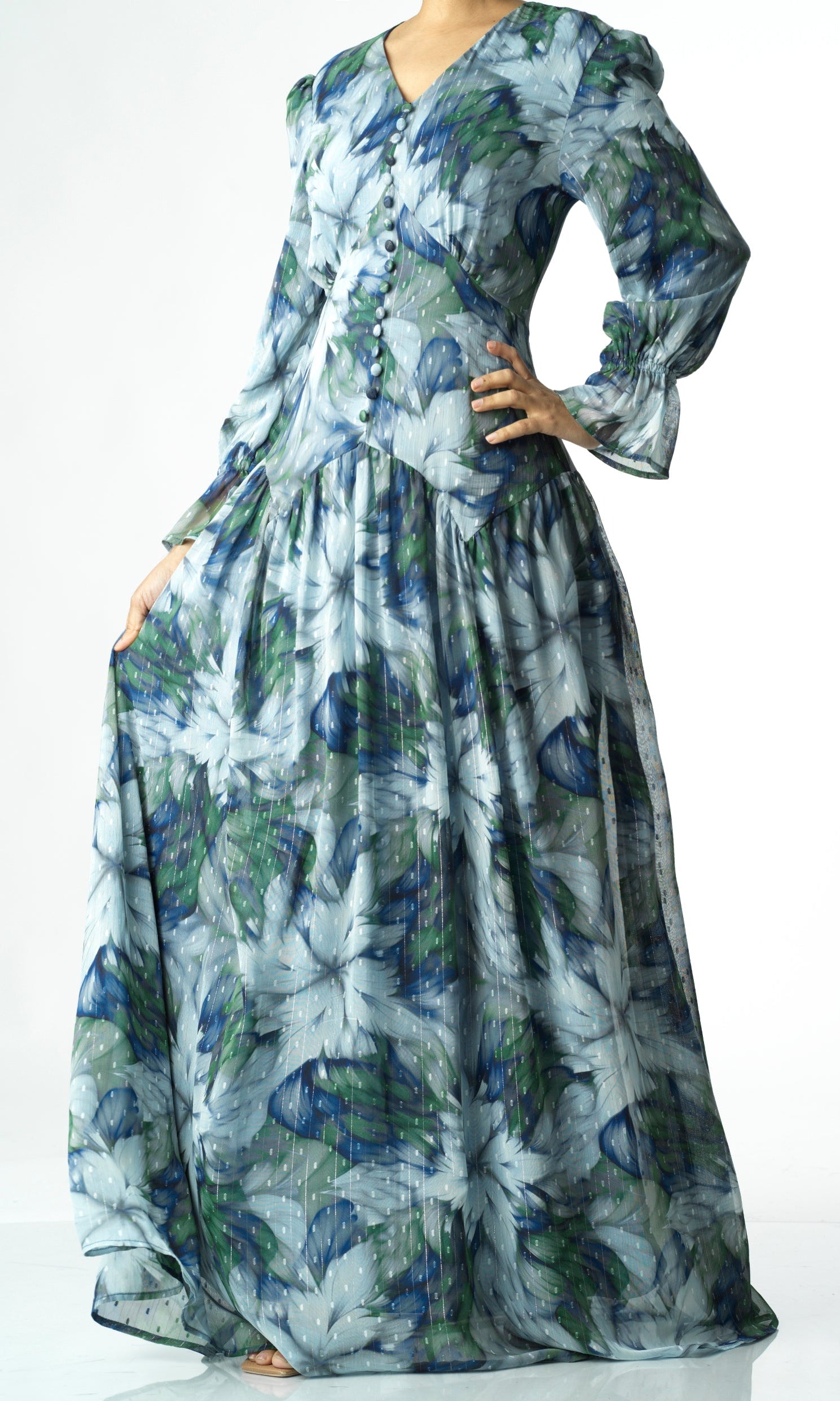 maryama floral print maxi dress Kabayare