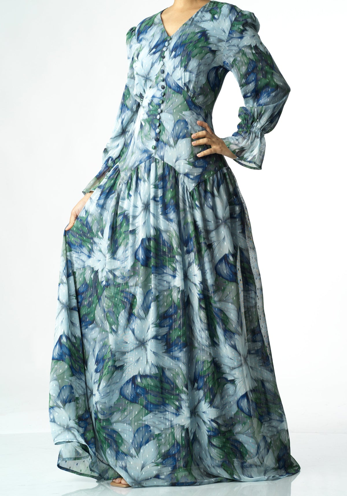 maryama floral print maxi dress Kabayare