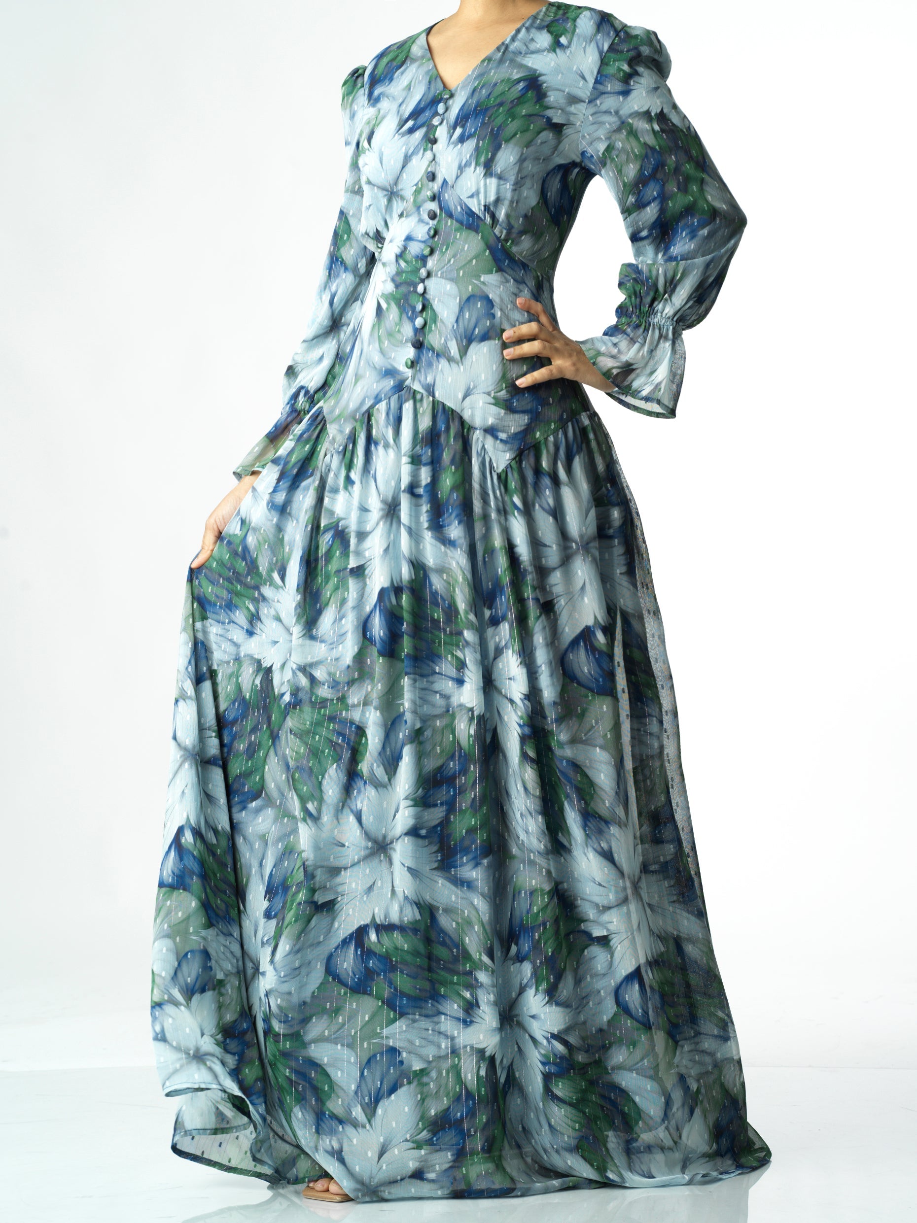 maryama floral print maxi dress Kabayare