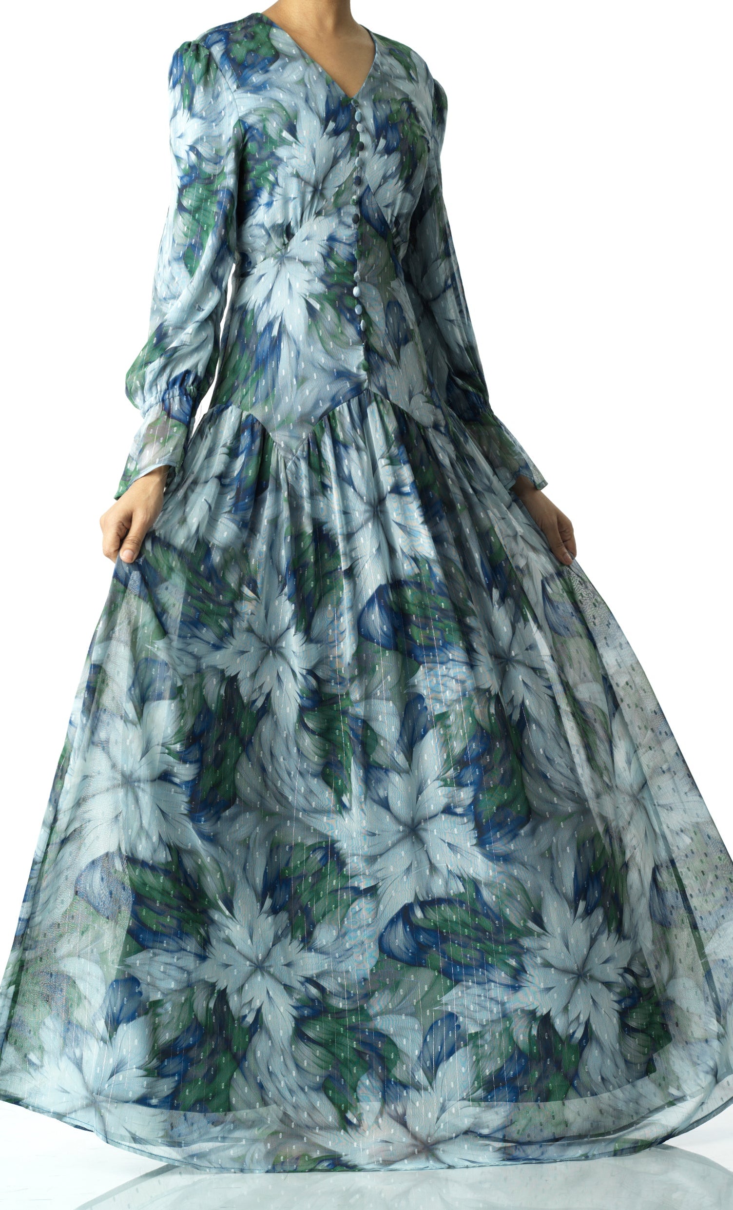 maryama floral print maxi dress Kabayare