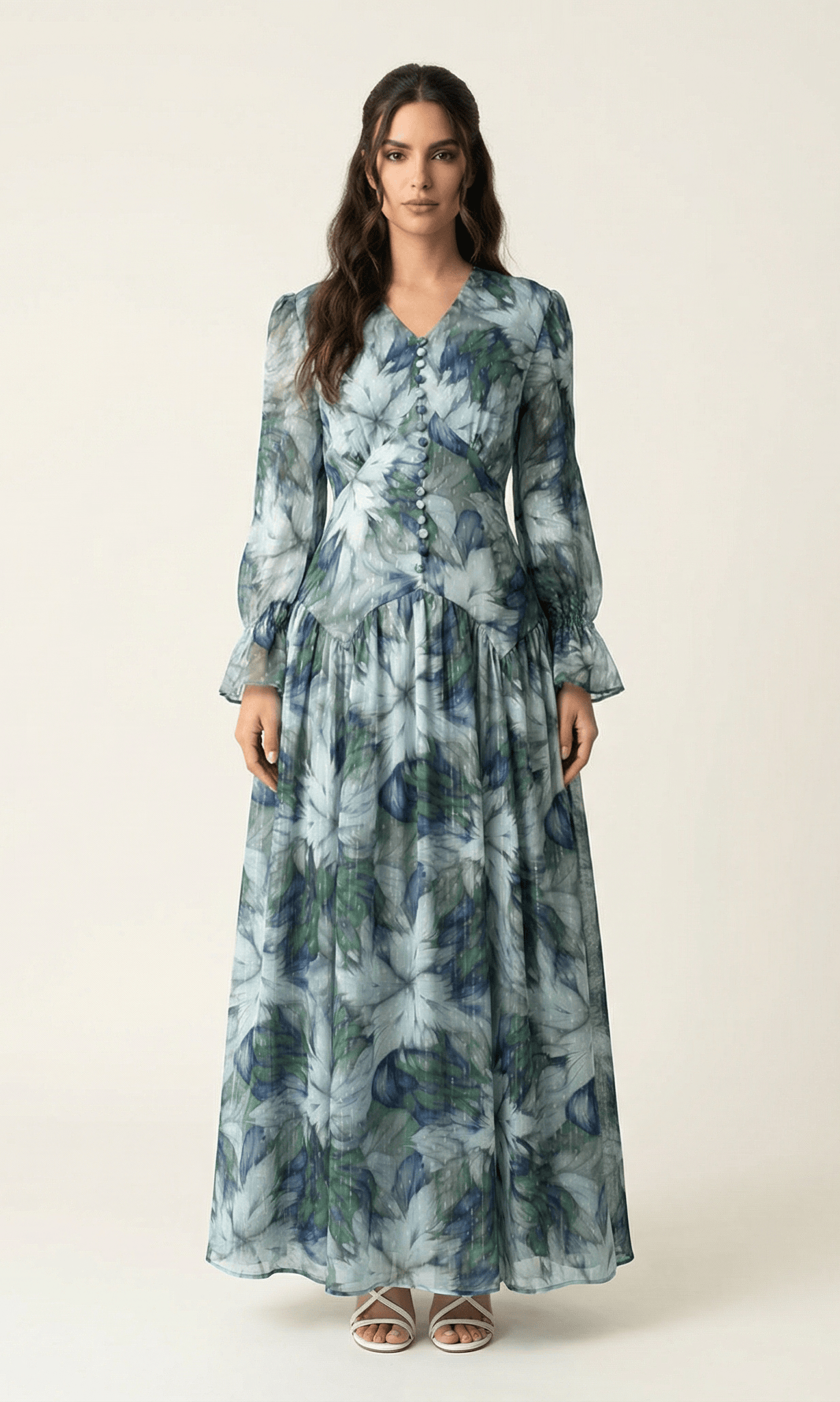 maryama floral print maxi dress Kabayare