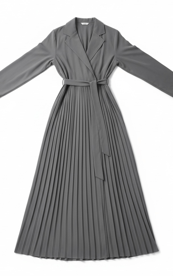 Maxi cardigan abaya Pearly Pleated jacket Kabayare