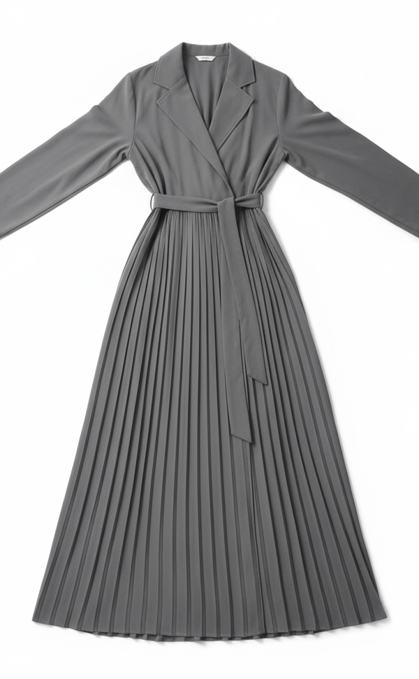 Maxi cardigan abaya Pearly Pleated jacket Kabayare