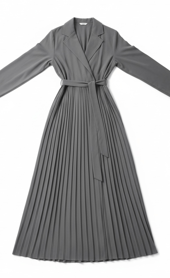 Maxi cardigan abaya Pearly Pleated jacket Kabayare