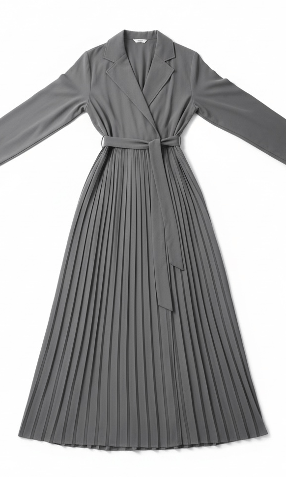 Maxi cardigan abaya Pearly Pleated jacket Kabayare