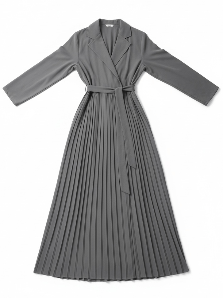 Maxi cardigan abaya Pearly Pleated jacket Kabayare