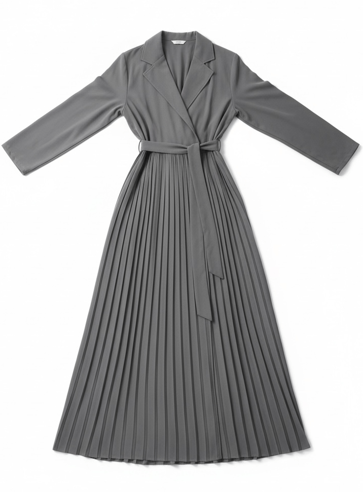 Maxi cardigan abaya Pearly Pleated jacket Kabayare