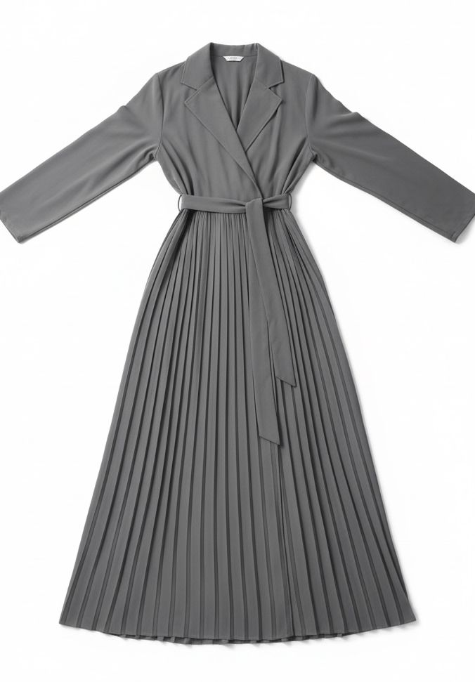 Maxi cardigan abaya Pearly Pleated jacket Kabayare