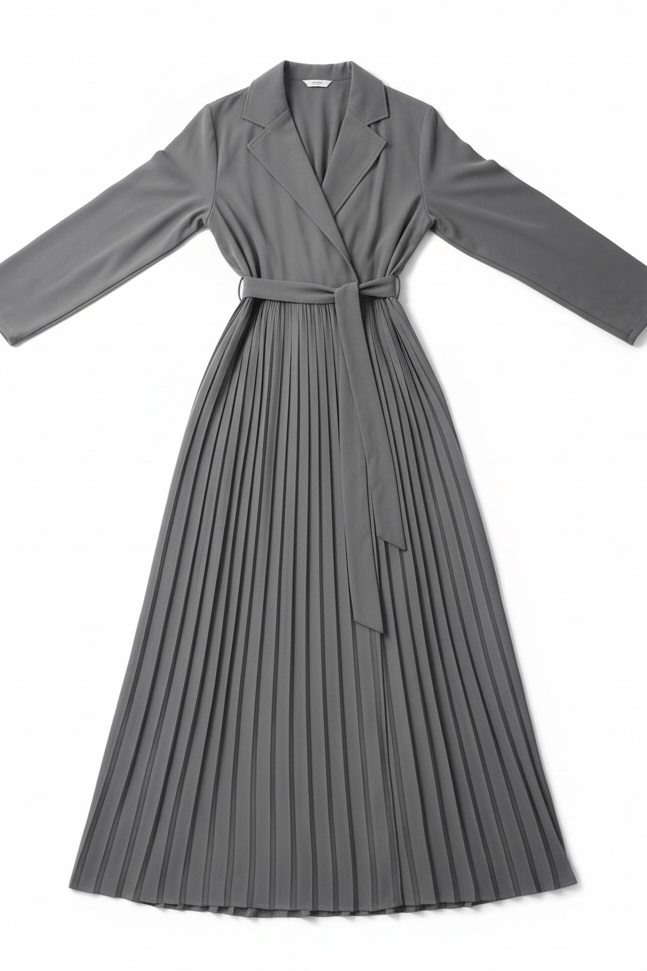 Maxi cardigan abaya Pearly Pleated jacket Kabayare