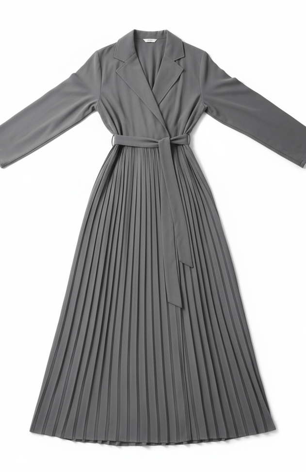 Maxi cardigan abaya Pearly Pleated jacket Kabayare