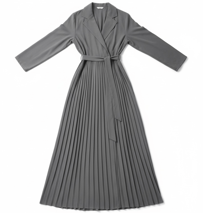 Maxi cardigan abaya Pearly Pleated jacket Kabayare