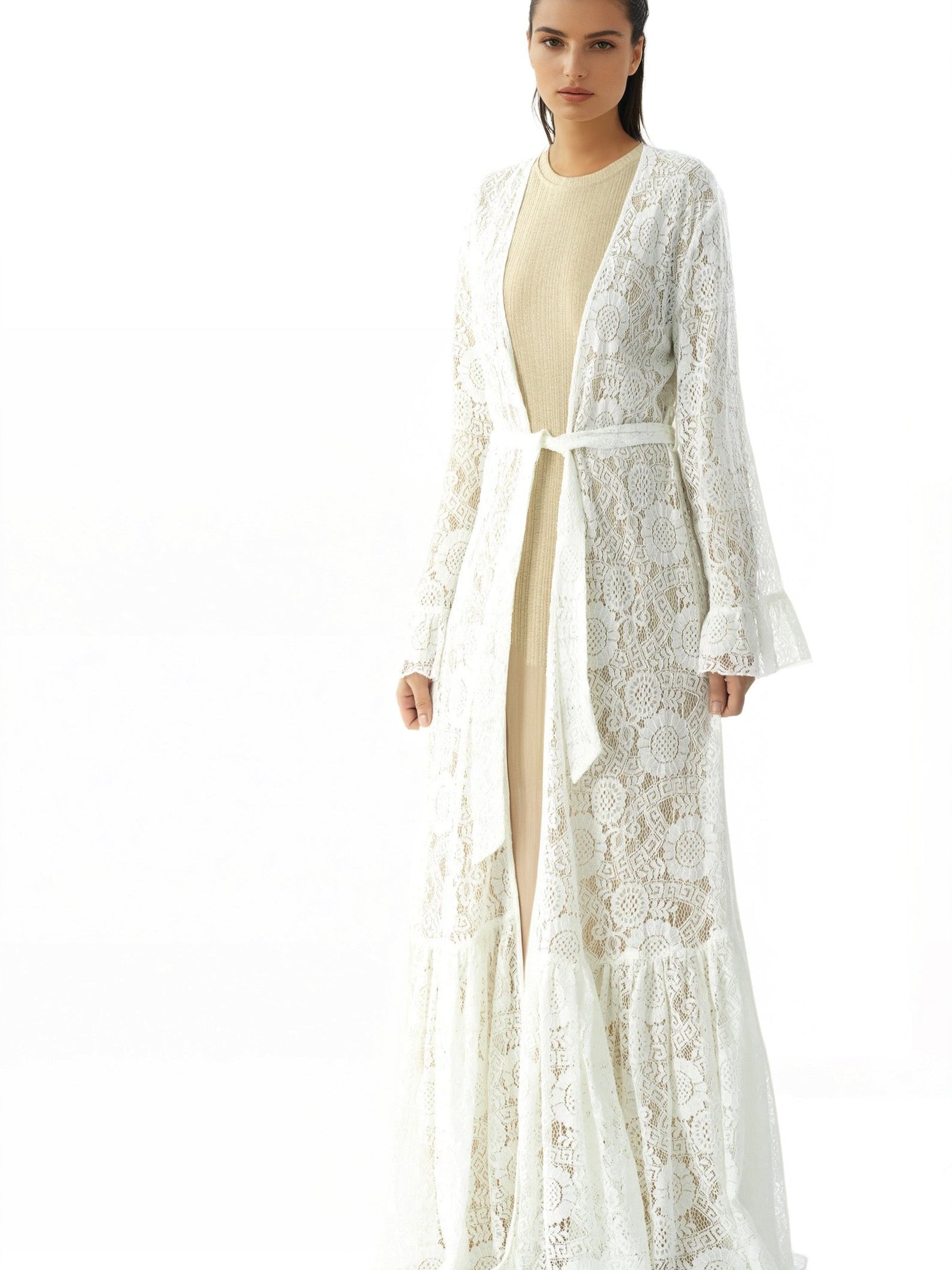 Maxi cardigan Dream lace maxi ruffle Kabayare