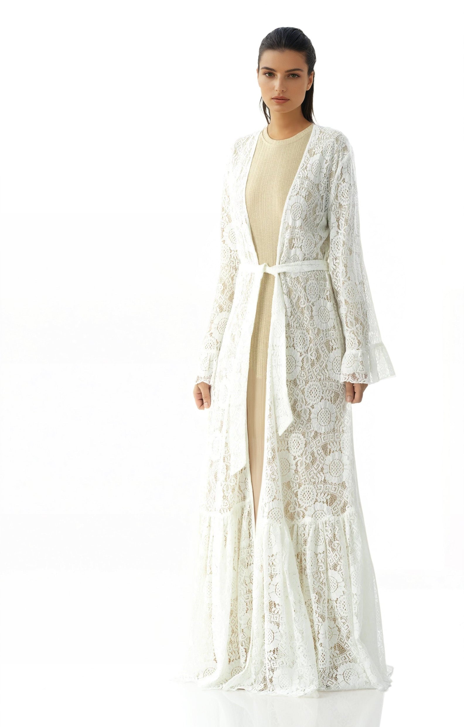 Maxi cardigan Dream lace maxi ruffle Kabayare