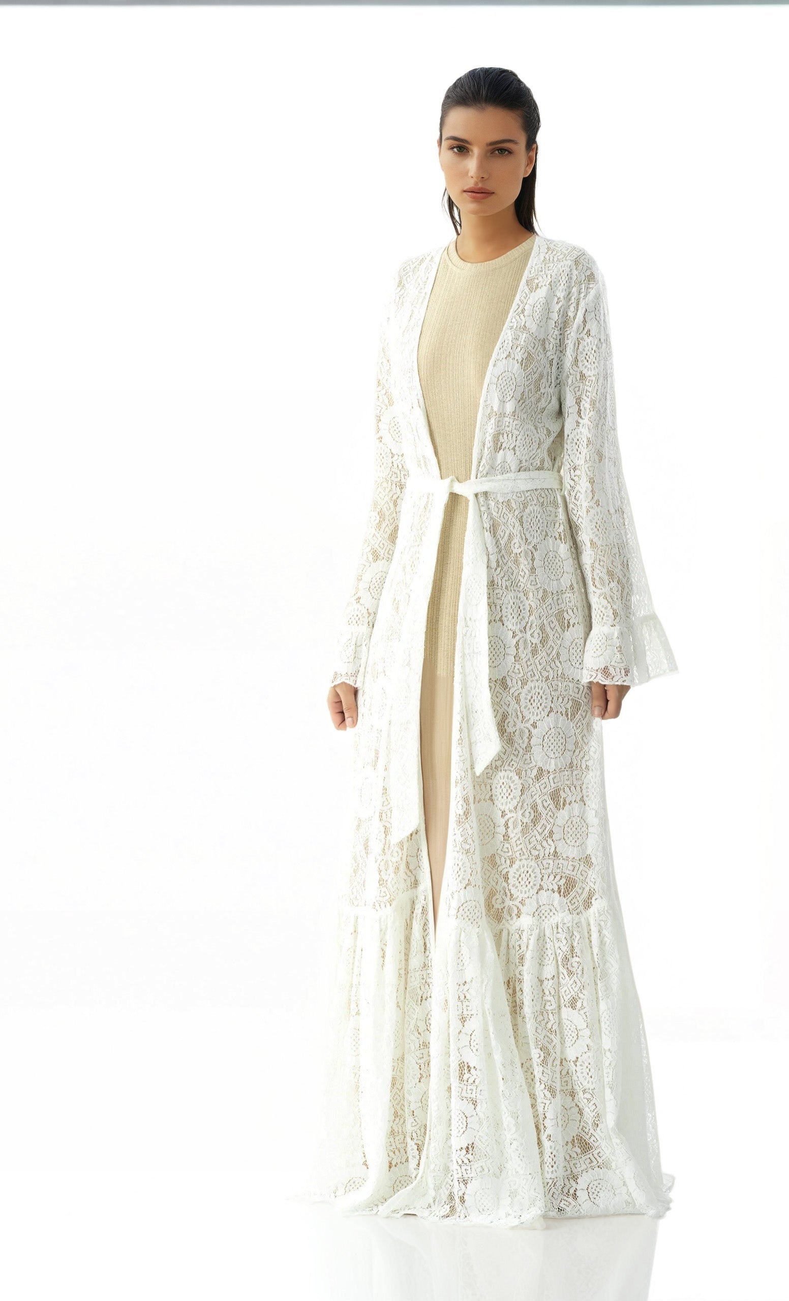 Maxi cardigan Dream lace maxi ruffle Kabayare