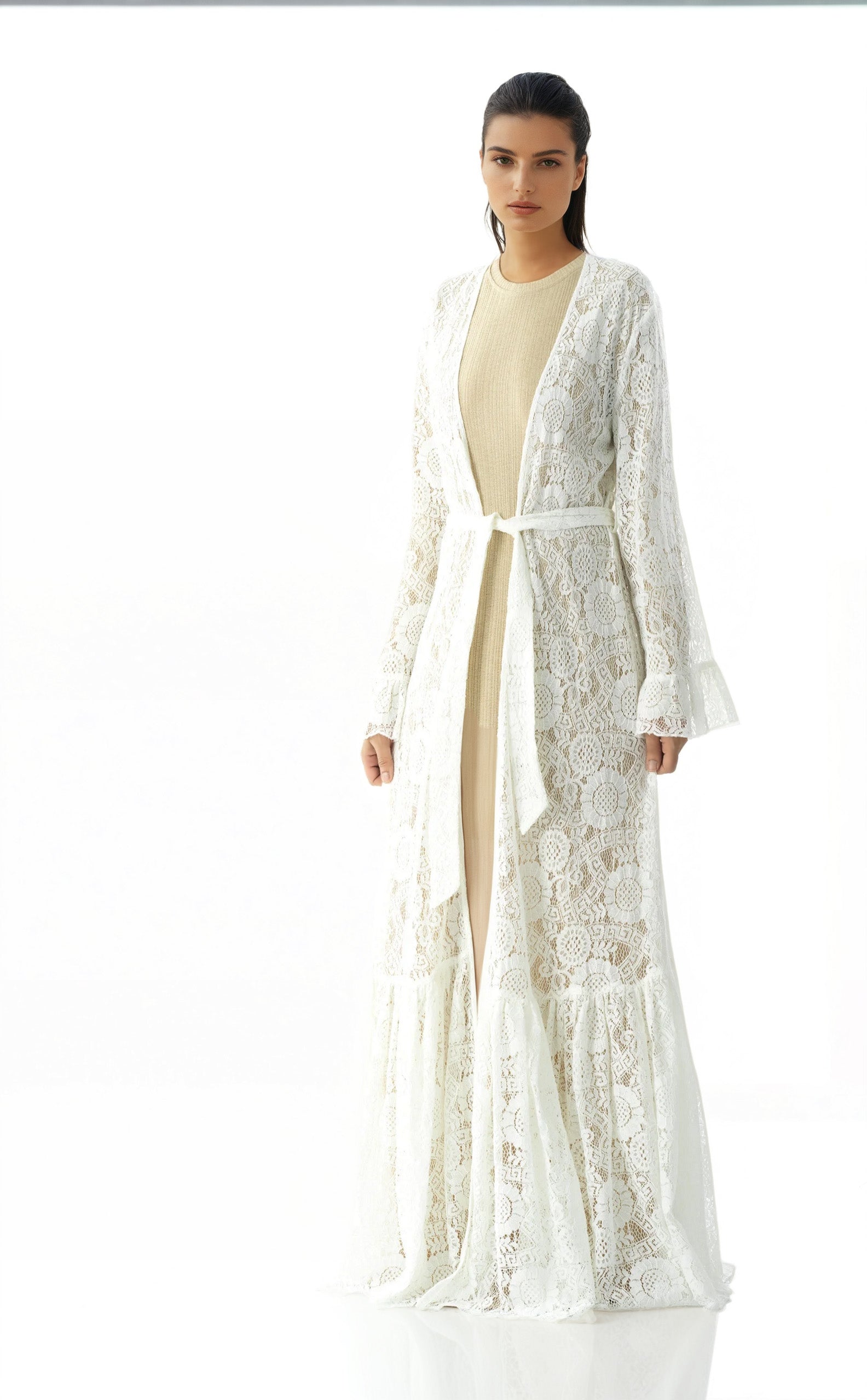 Maxi cardigan Dream lace maxi ruffle Kabayare