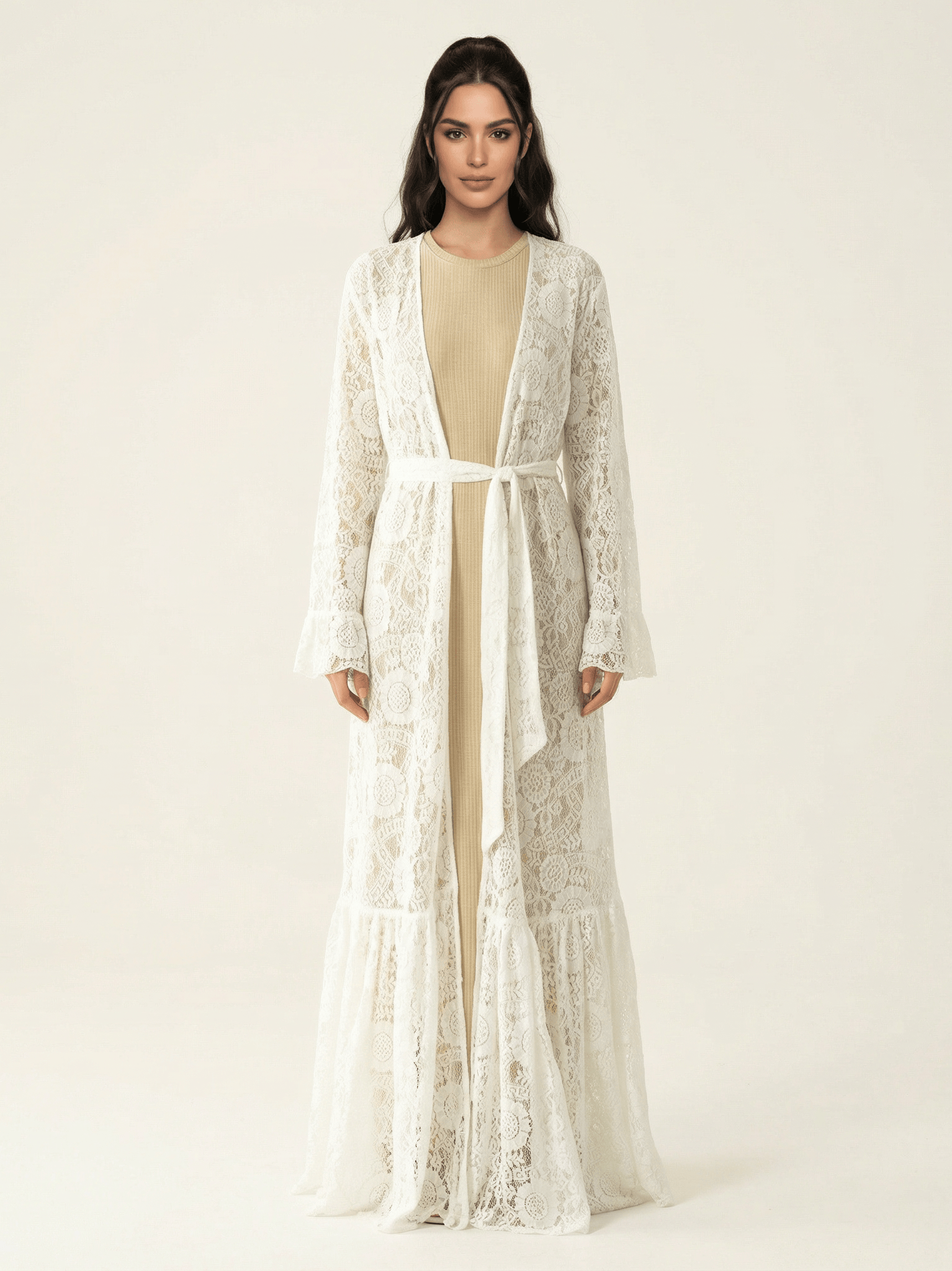 Maxi cardigan Dream lace maxi ruffle Kabayare