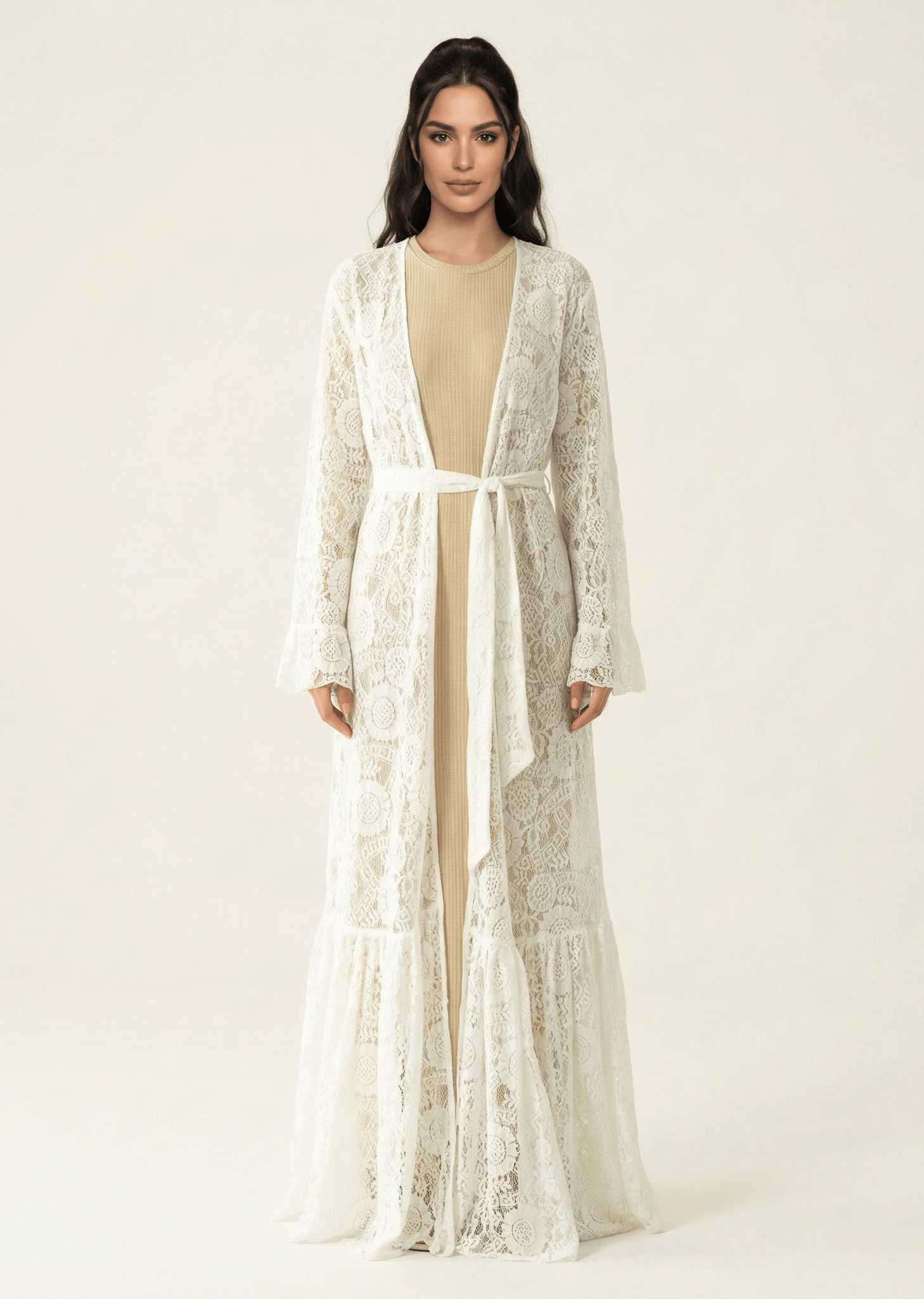 Maxi cardigan Dream lace maxi ruffle Kabayare