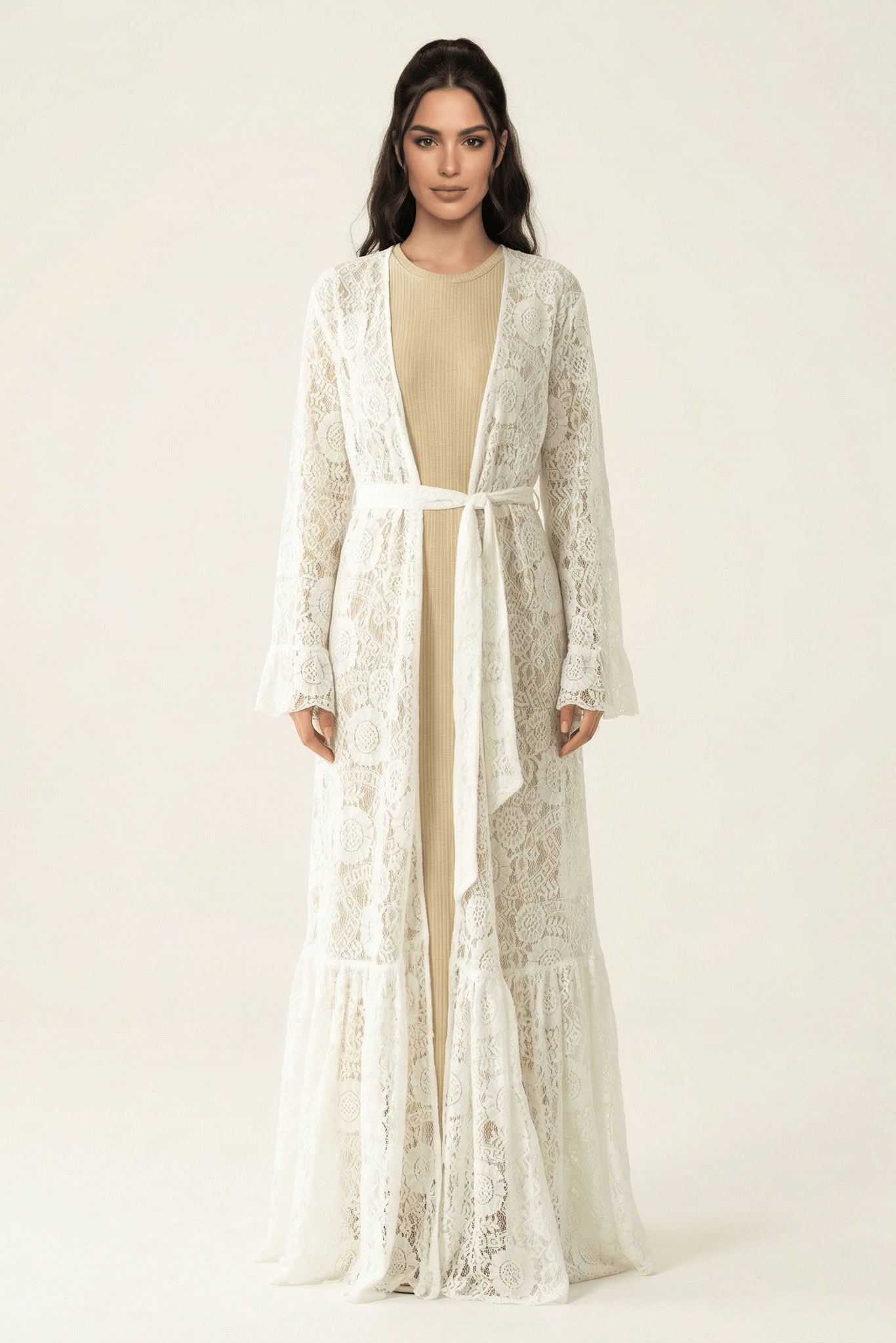 Maxi cardigan Dream lace maxi ruffle Kabayare