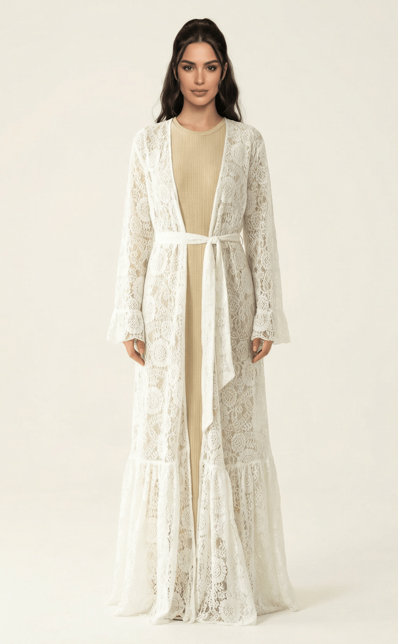 Maxi cardigan Dream lace maxi ruffle Kabayare