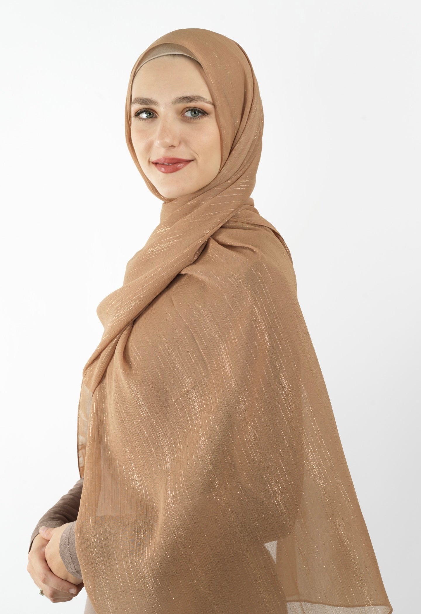 Melted Blush Lovely dana shimmer Chiffon hijab Kabayare