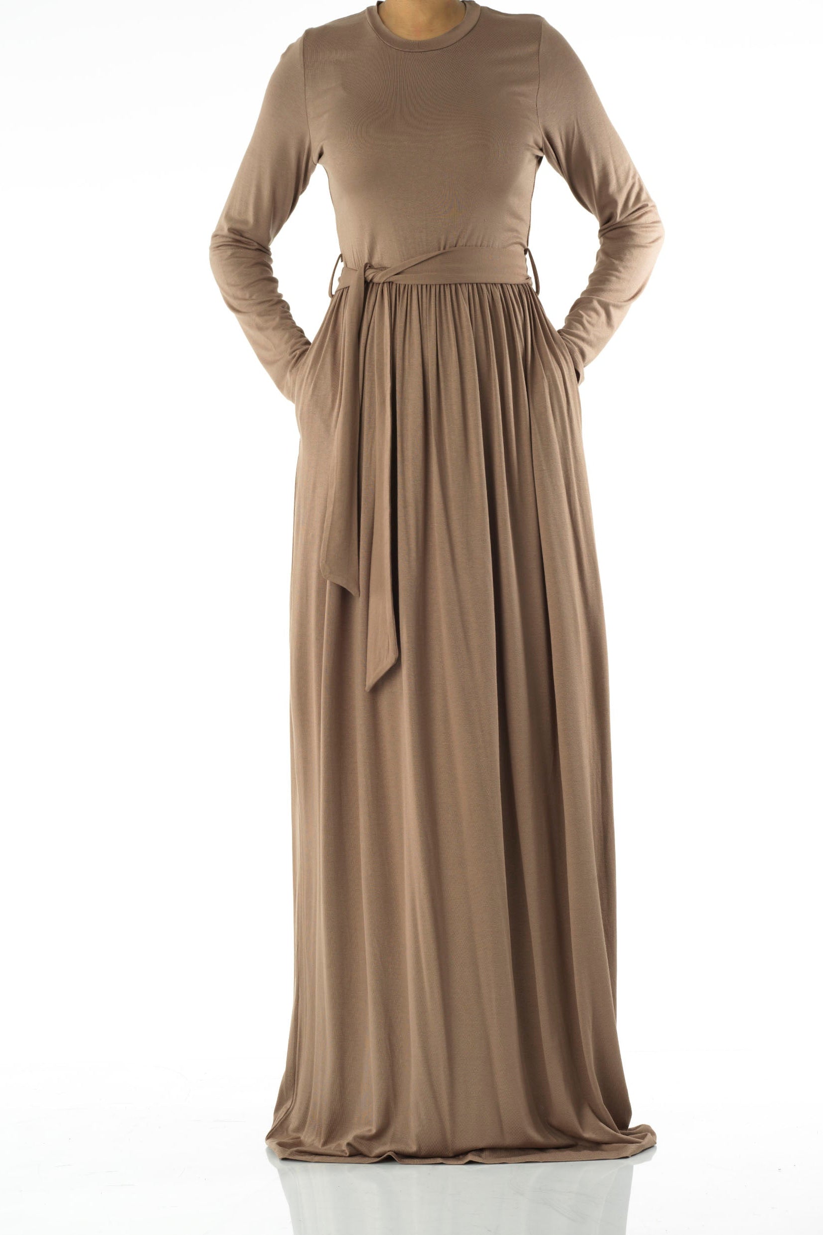 Mocha Cotton Candy Jersey Maxi Dress ( Extra Soft) Kabayare