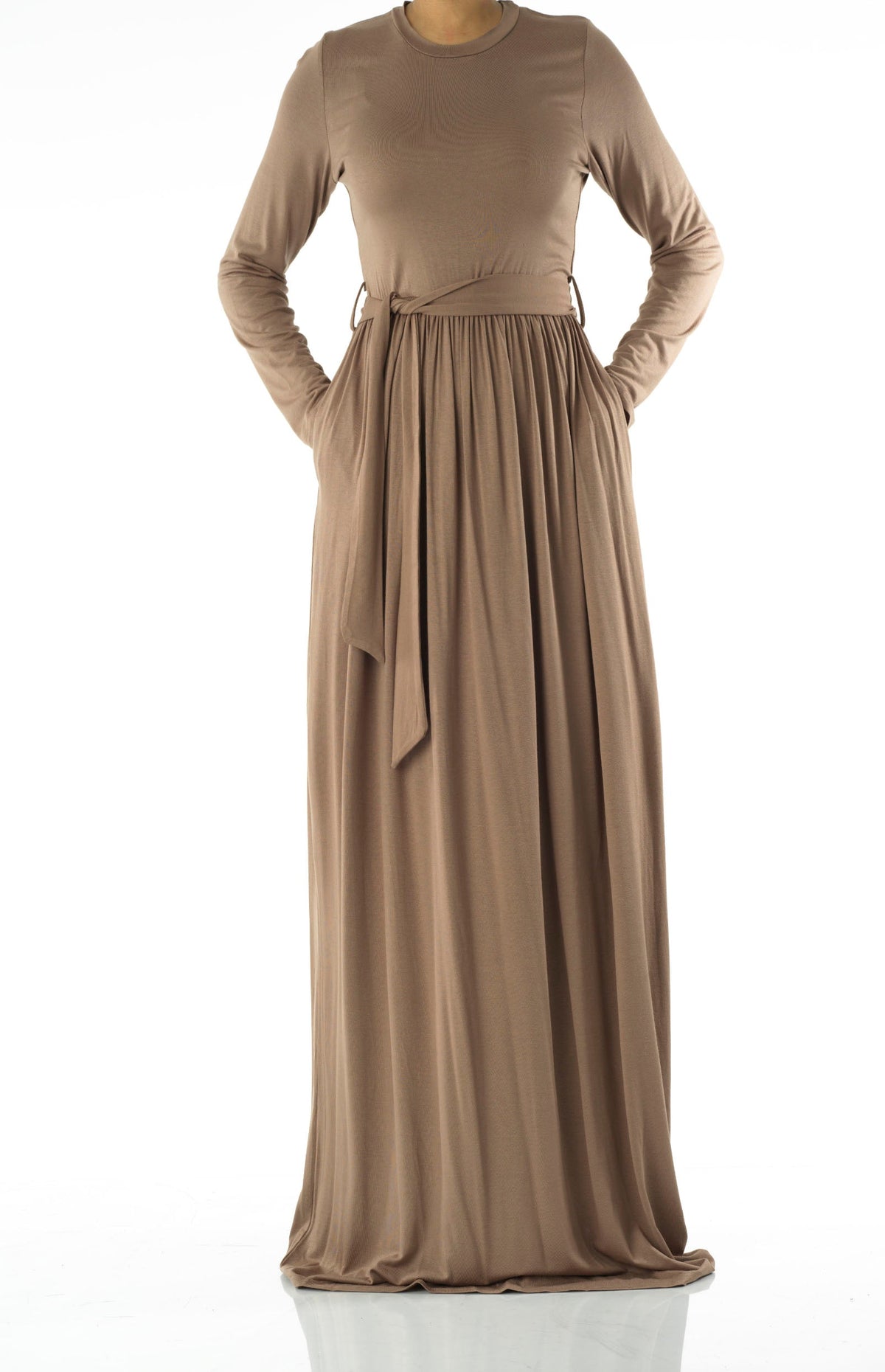Mocha Cotton Candy Jersey Maxi Dress ( Extra Soft) Kabayare