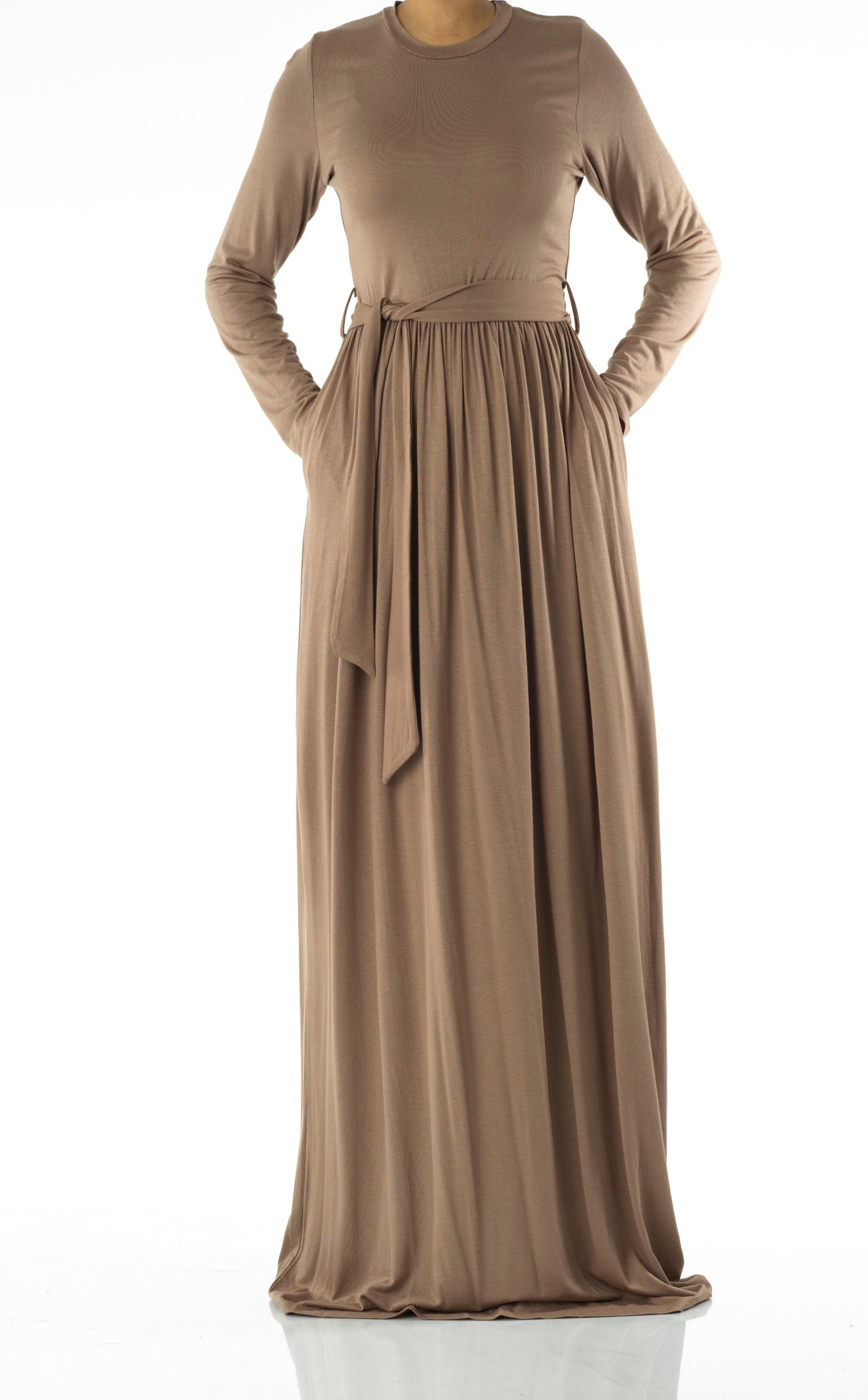 Mocha Cotton Candy Jersey Maxi Dress ( Extra Soft) Kabayare