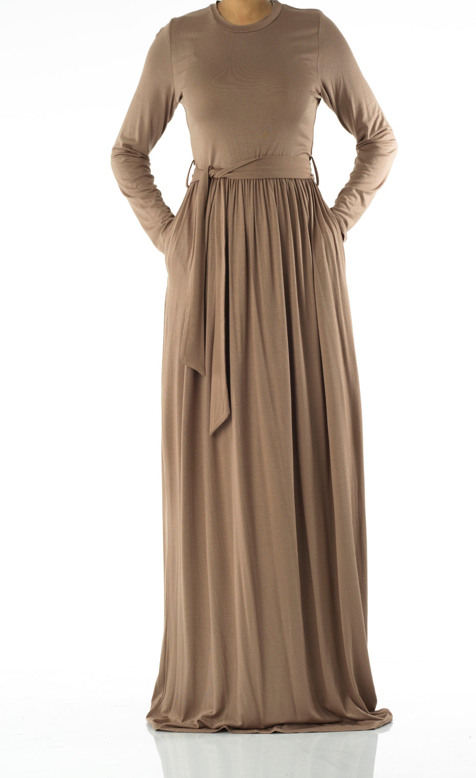 Mocha Cotton Candy Jersey Maxi Dress ( Extra Soft) Kabayare