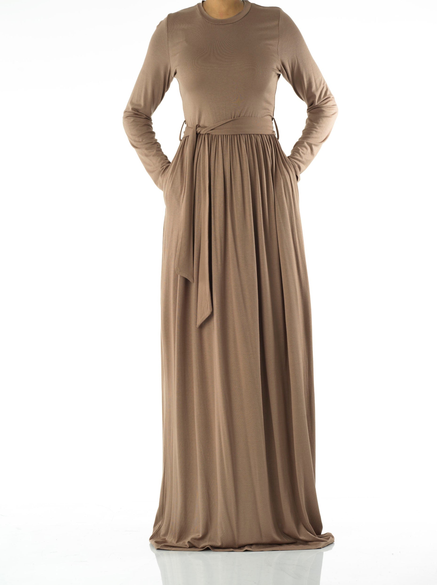 Mocha Cotton Candy Jersey Maxi Dress ( Extra Soft) Kabayare