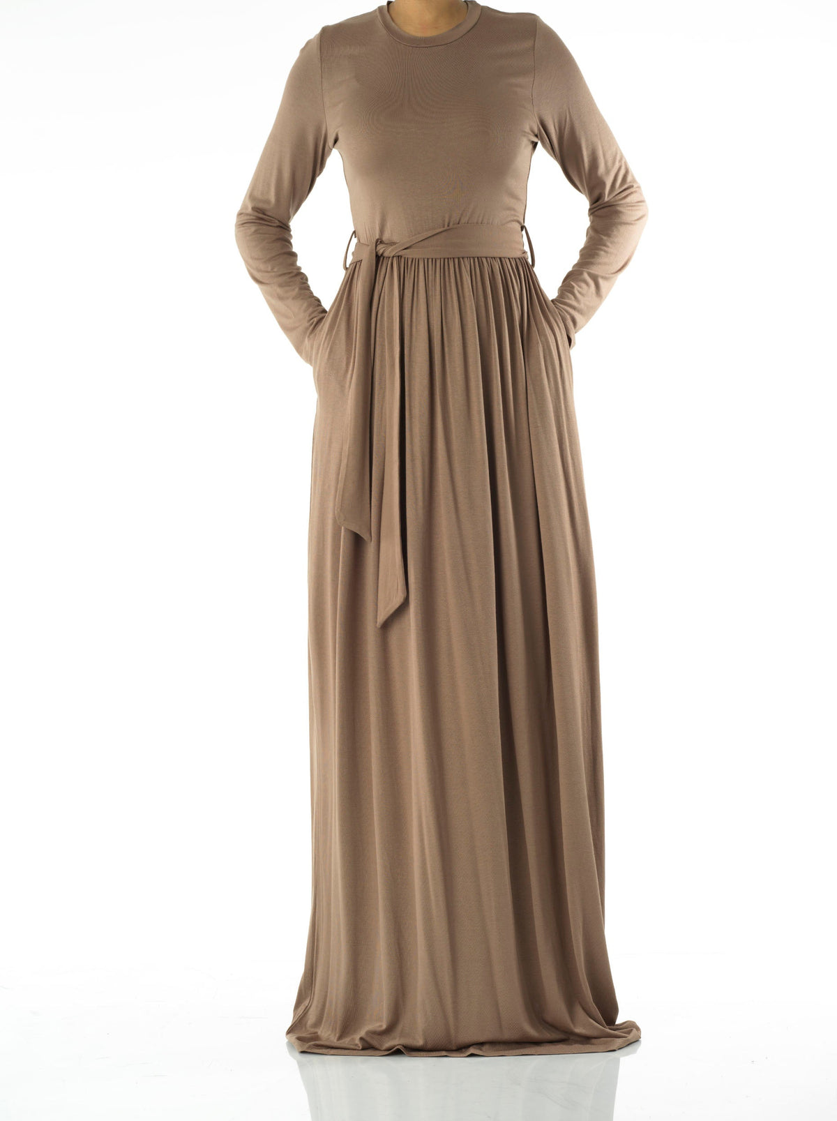 Mocha Cotton Candy Jersey Maxi Dress ( Extra Soft) Kabayare