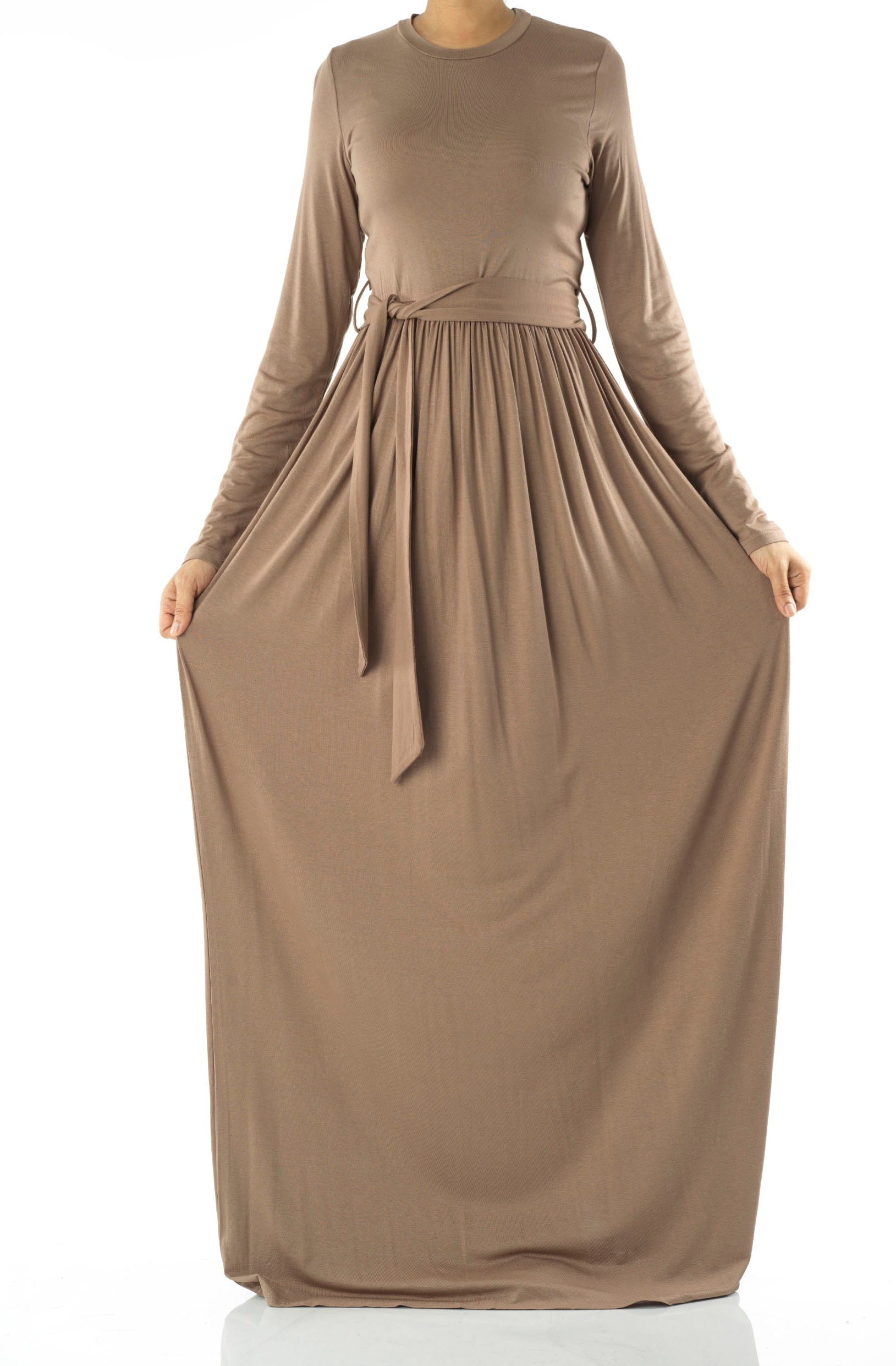 Mocha Cotton Candy Jersey Maxi Dress ( Extra Soft) Kabayare