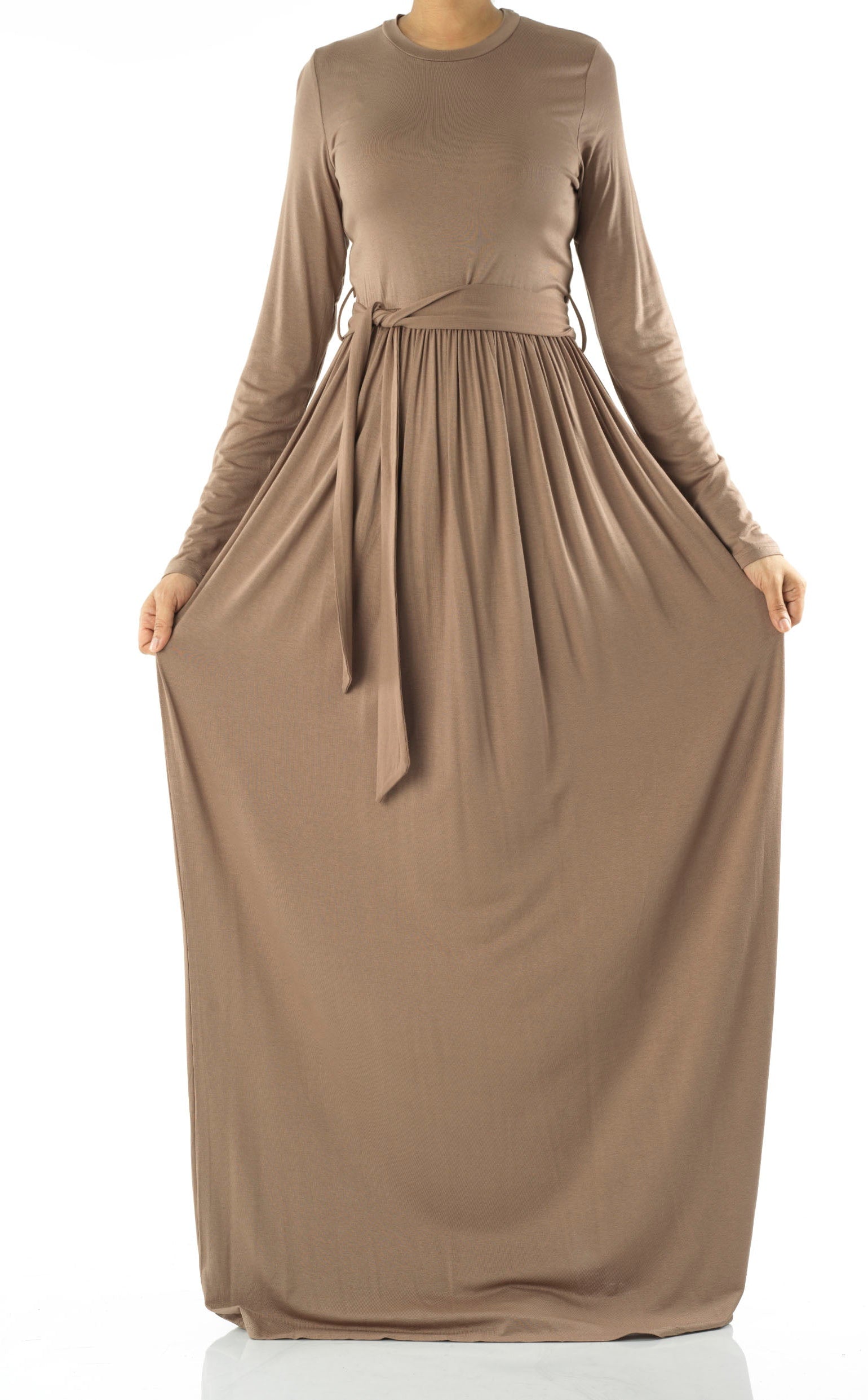 Mocha Cotton Candy Jersey Maxi Dress ( Extra Soft) Kabayare