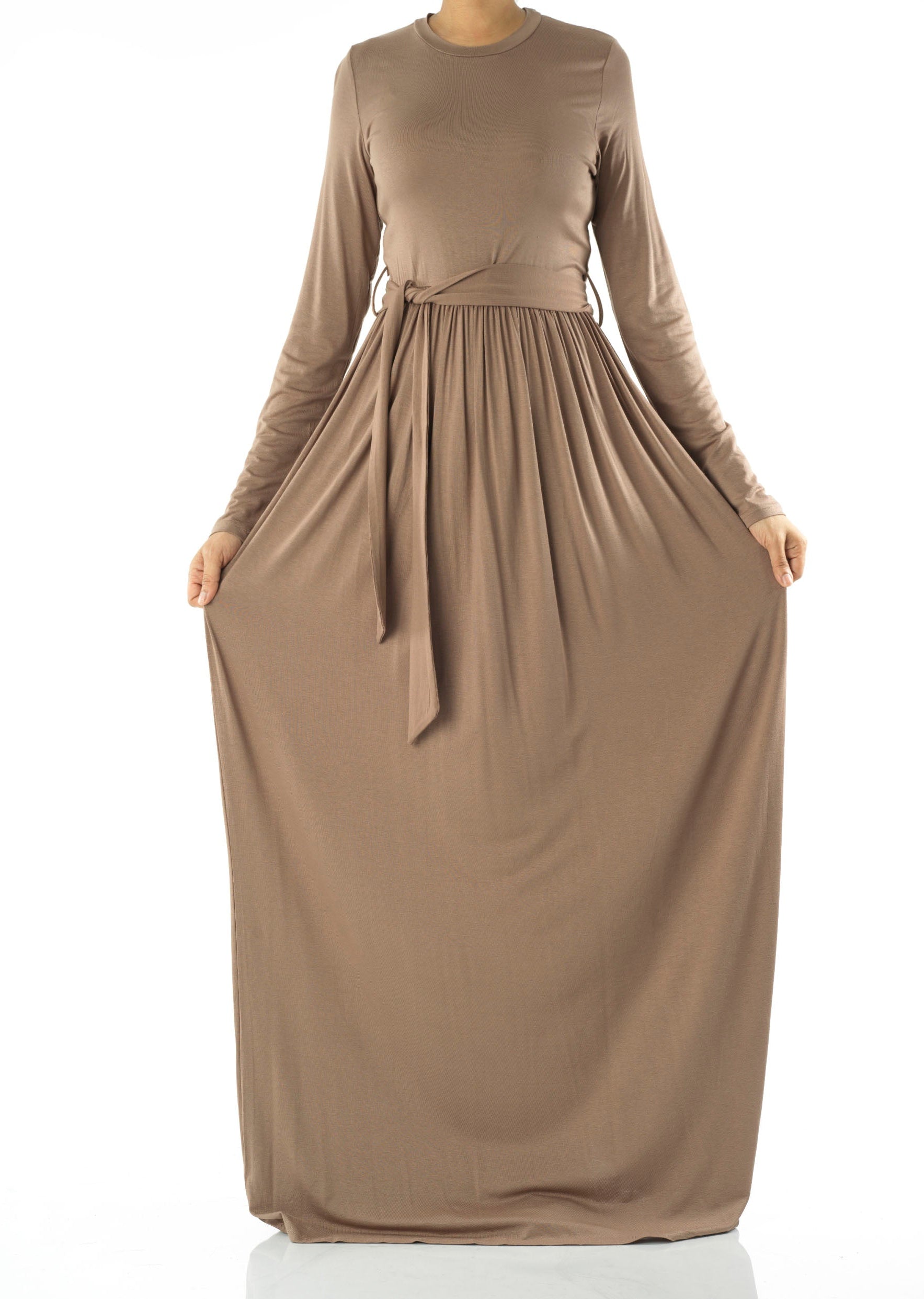 Mocha Cotton Candy Jersey Maxi Dress ( Extra Soft) Kabayare
