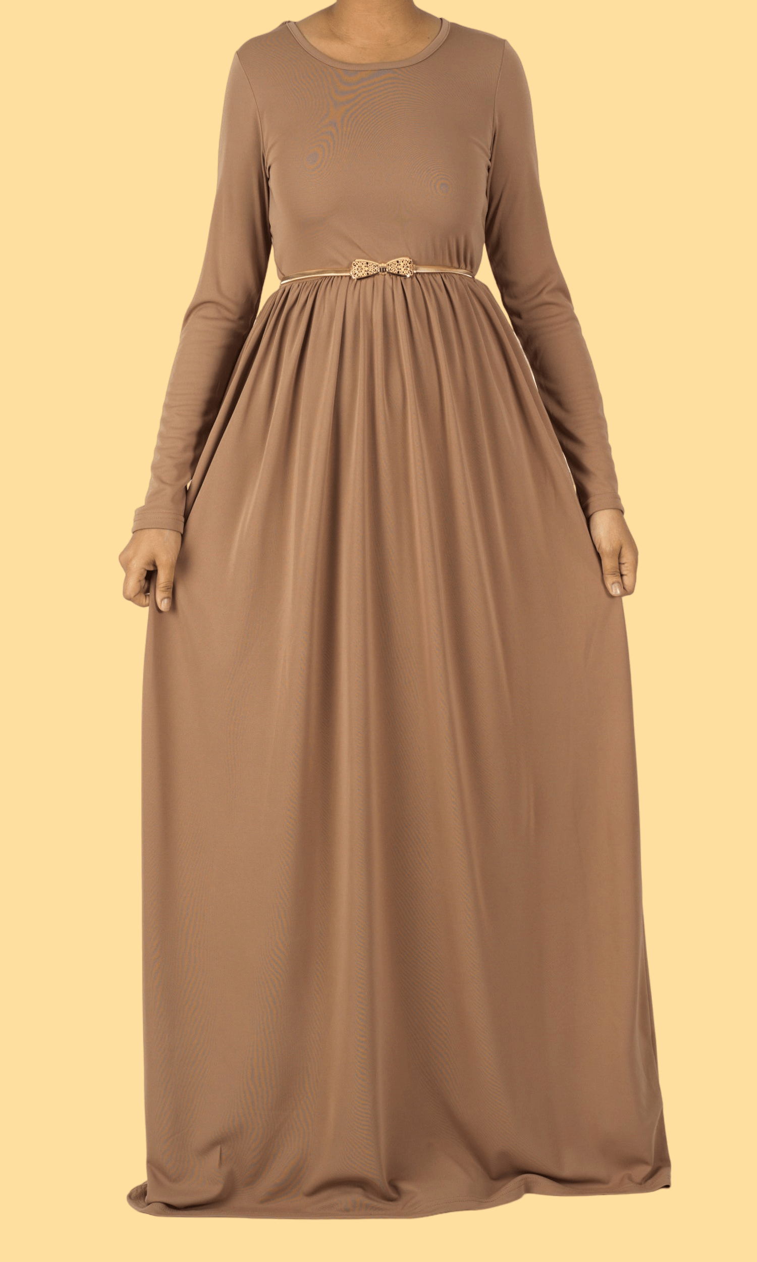 Mocha ORIGINAL Milk Silk Maxi Dress Kabayare
