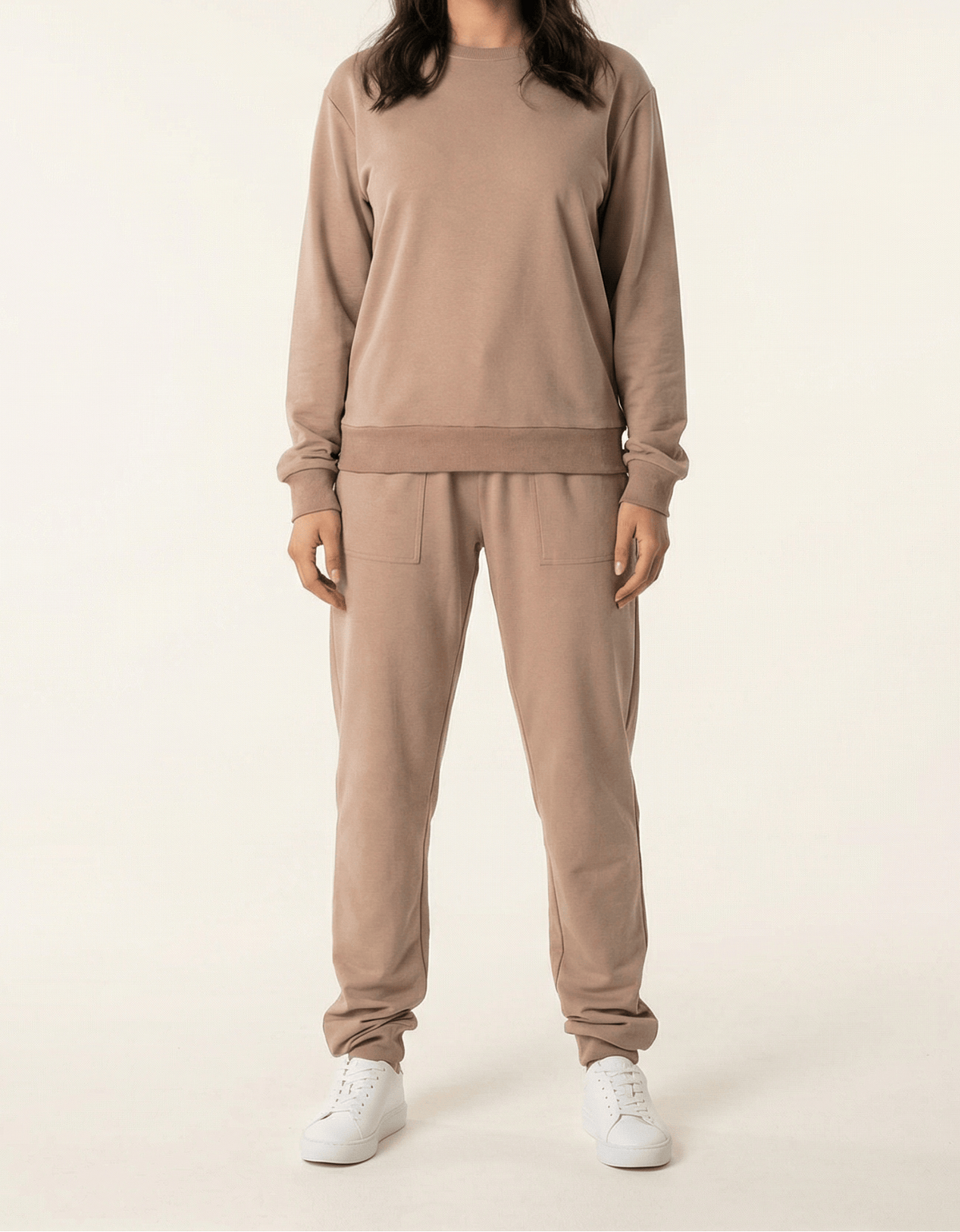 Mocha Pullover Sweatshirt matching set Kabayare