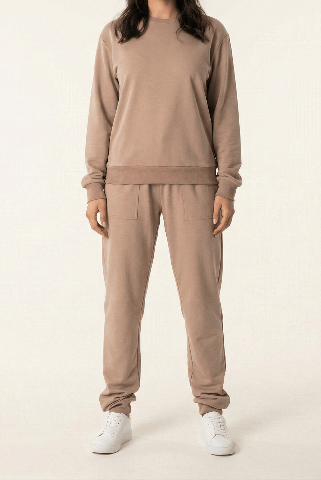 Mocha Pullover Sweatshirt matching set Kabayare