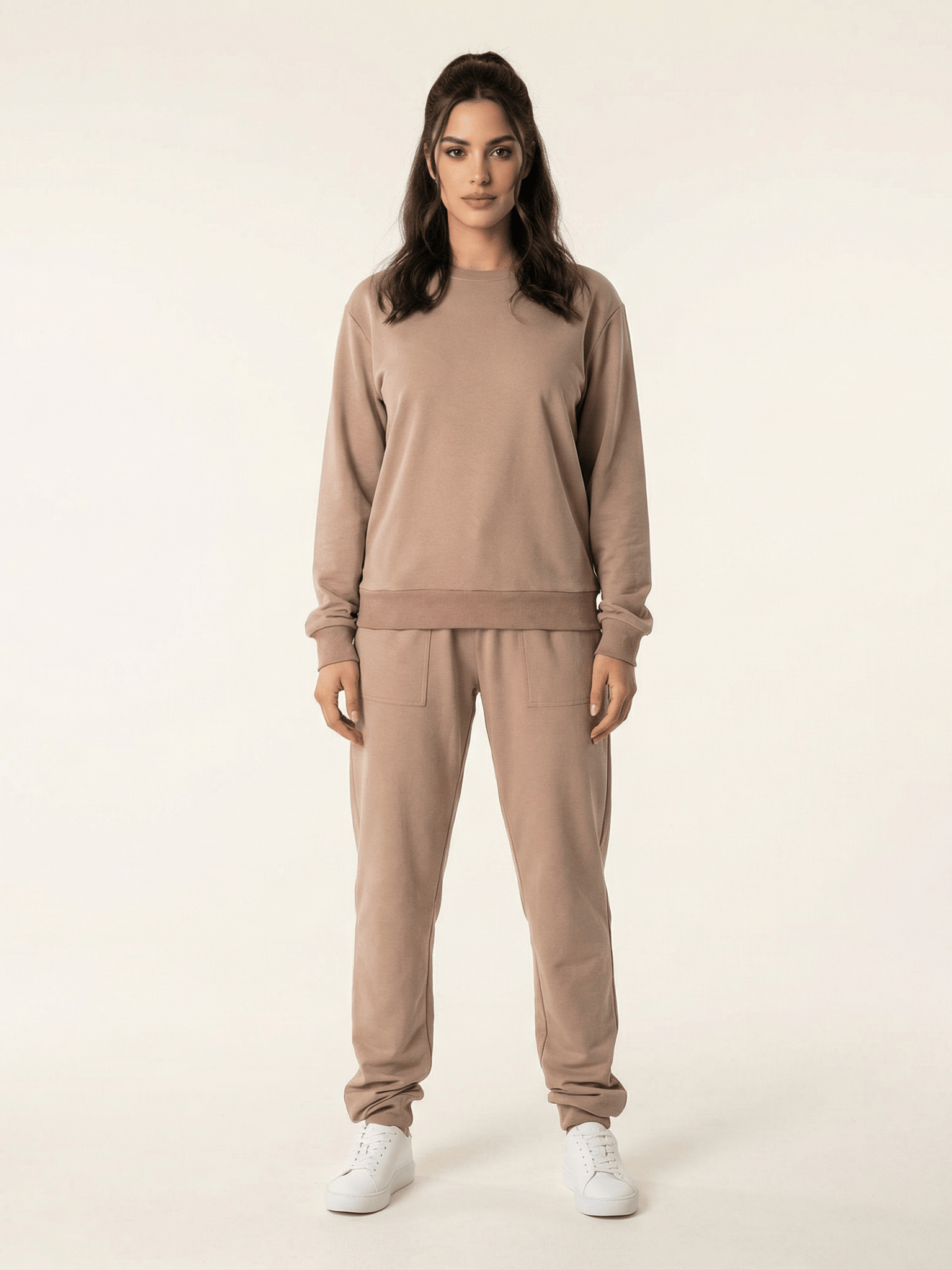 Mocha Pullover Sweatshirt matching set Kabayare