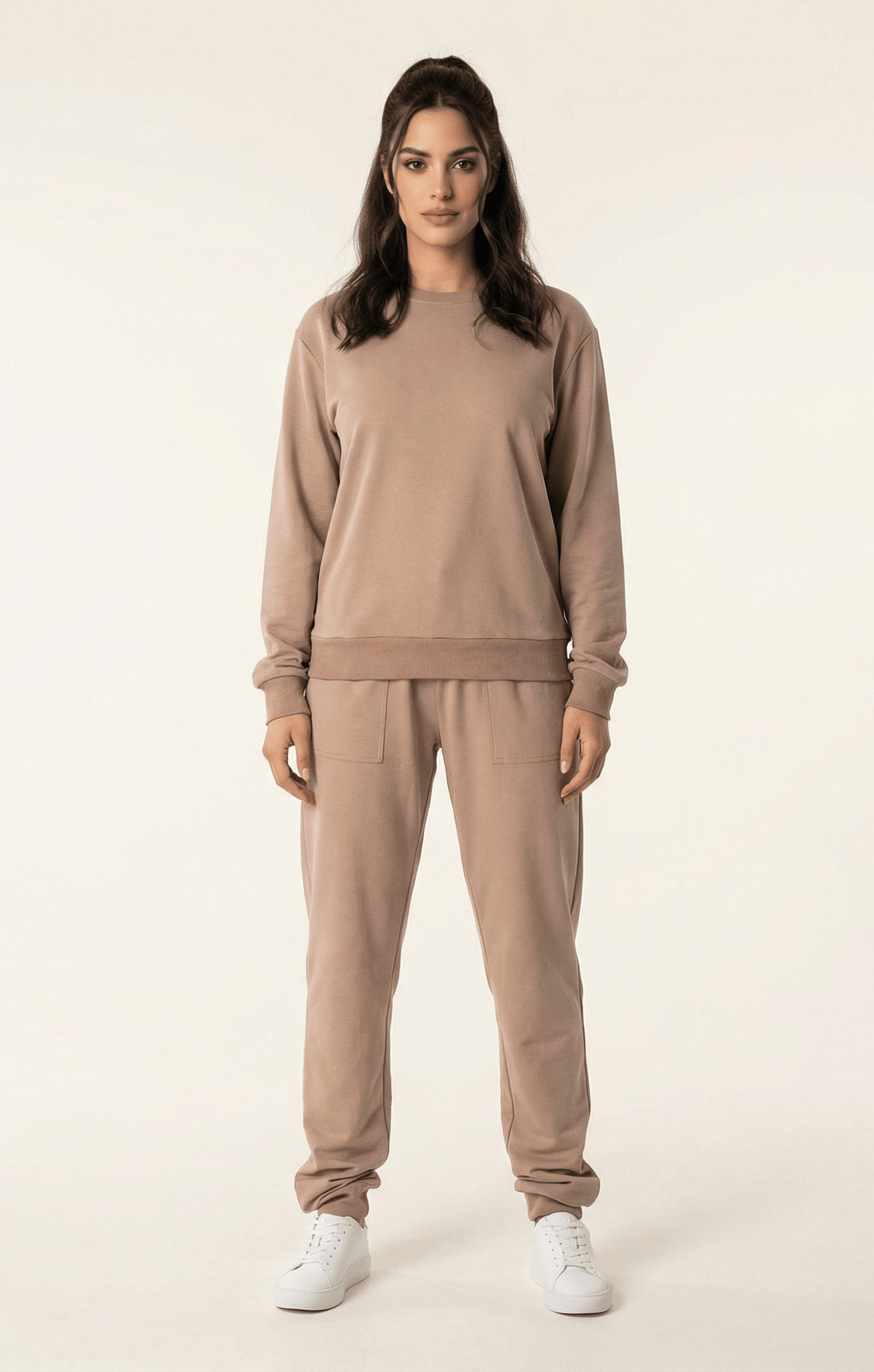 Mocha Pullover Sweatshirt matching set Kabayare