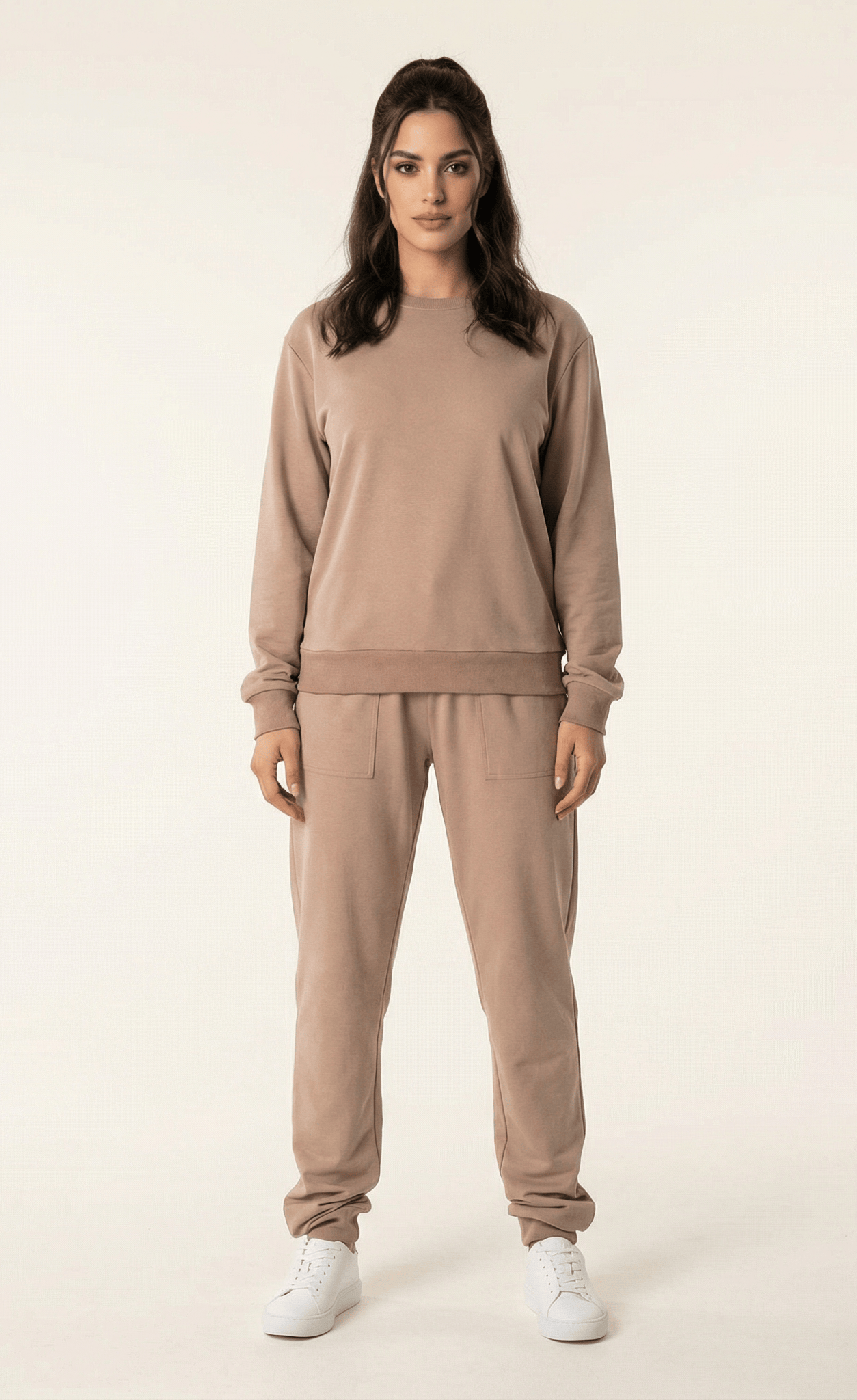 Mocha Pullover Sweatshirt matching set Kabayare