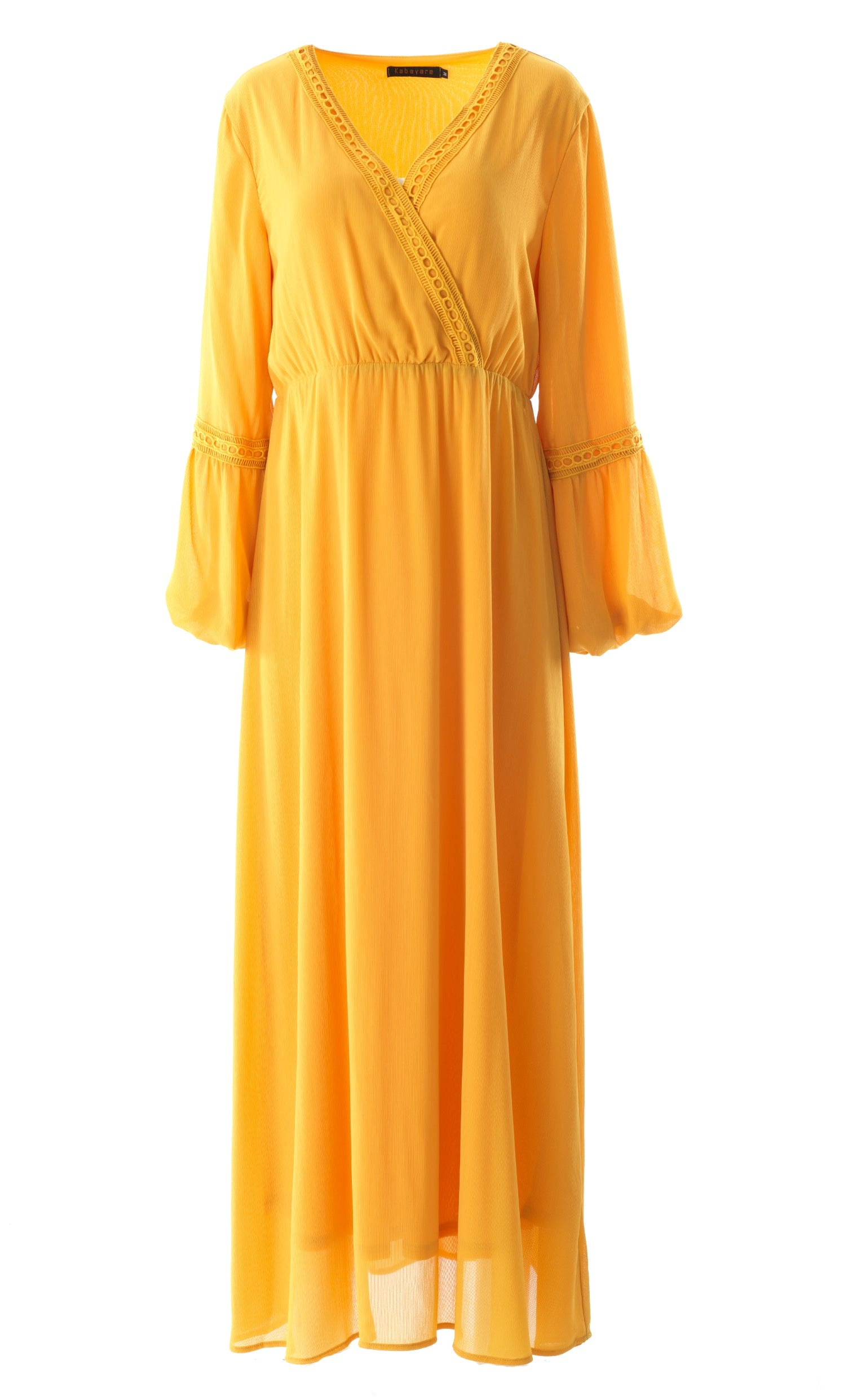 Modest dress Ayesha v-neck lace details Kabayare