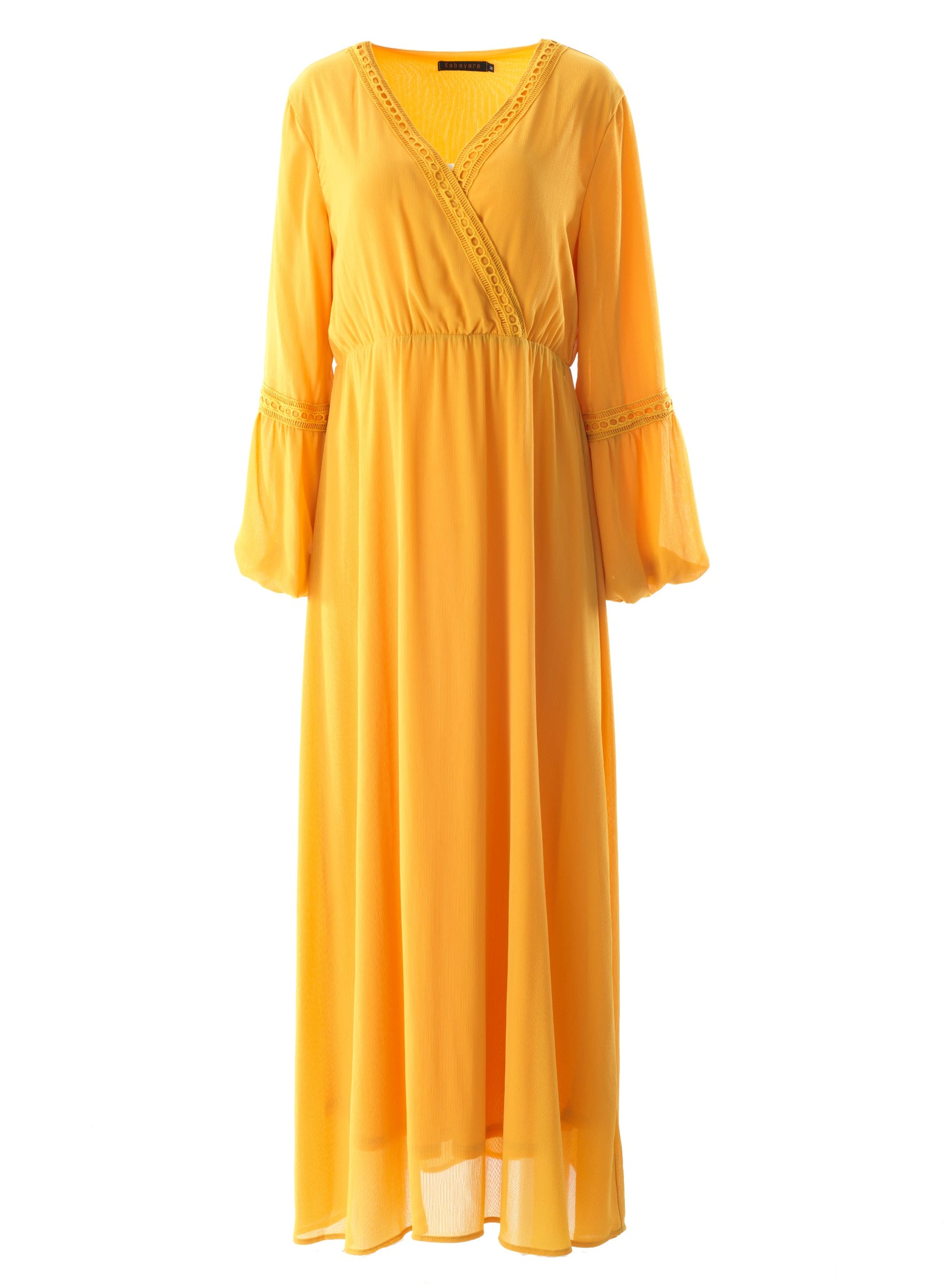 Modest dress Ayesha v-neck lace details Kabayare