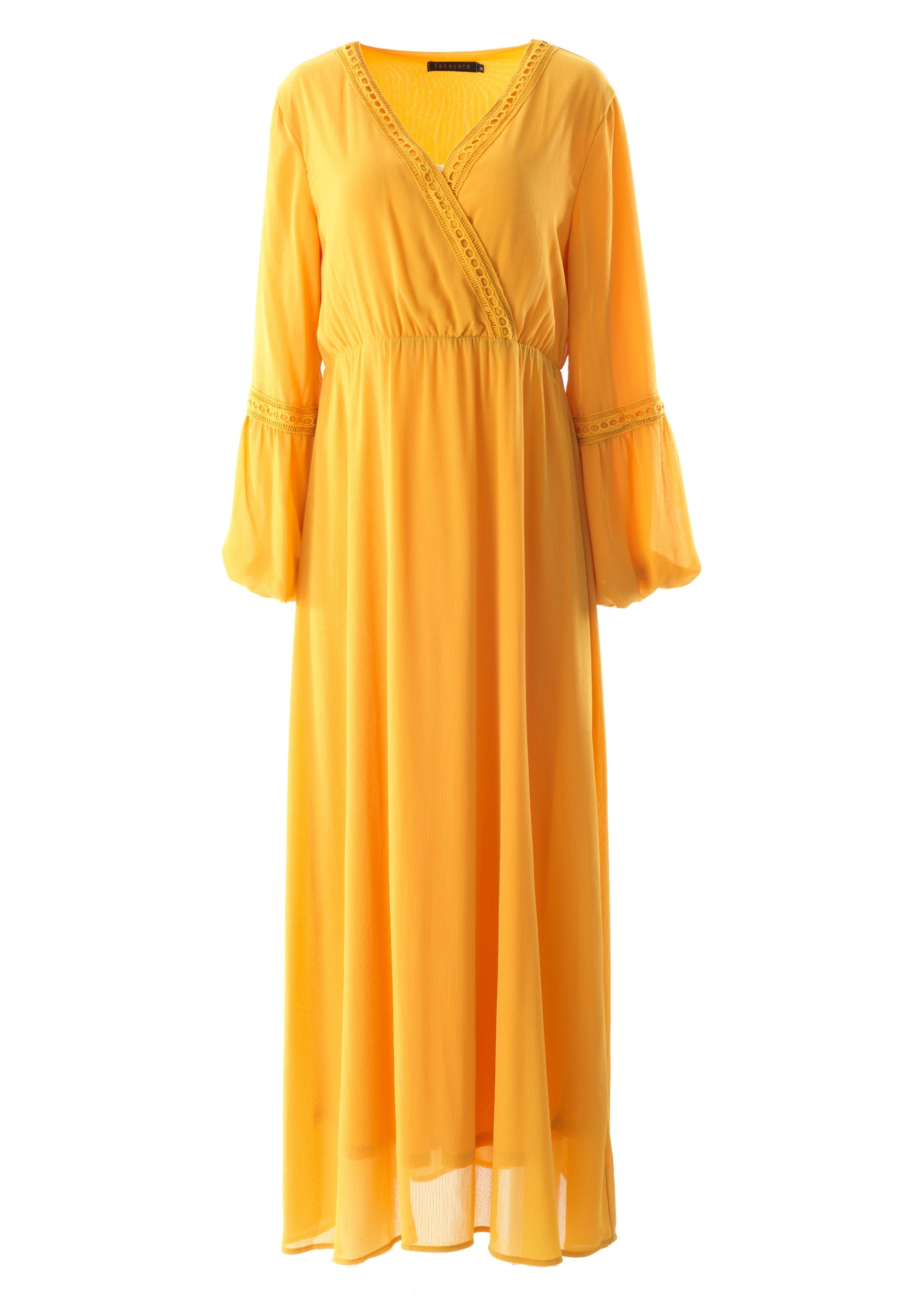 Modest dress Ayesha v-neck lace details Kabayare