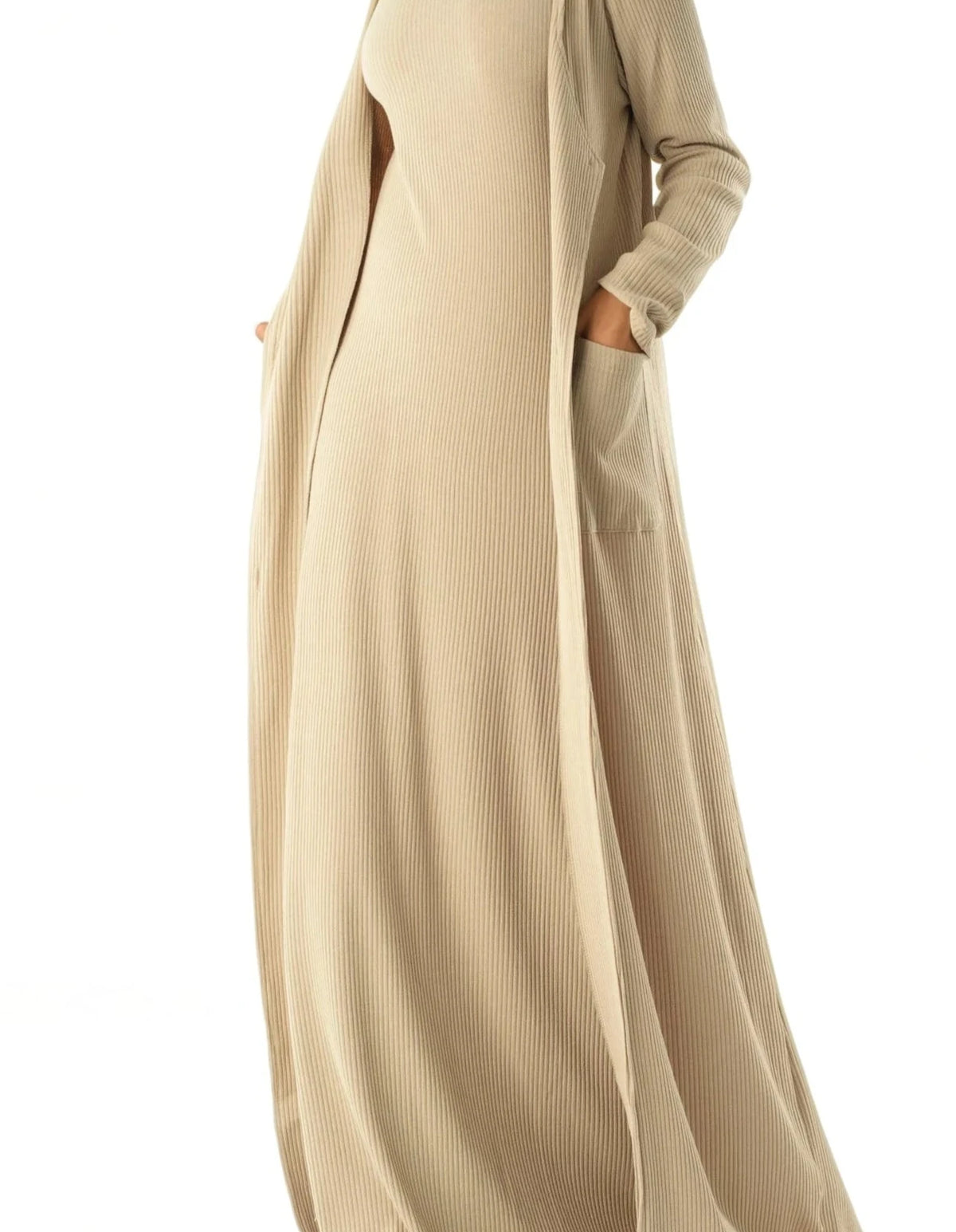 Modest dress Nude unparalleled elegance matching set Kabayare