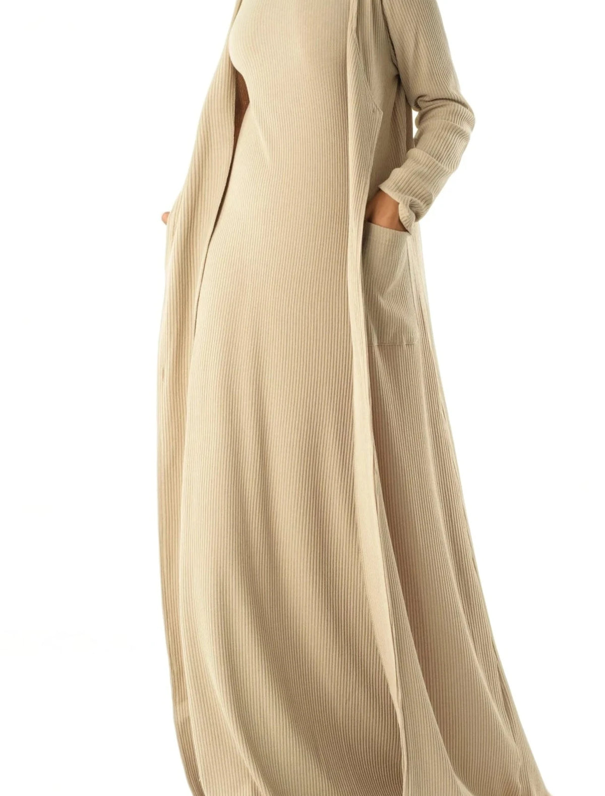 Modest dress Nude unparalleled elegance matching set Kabayare
