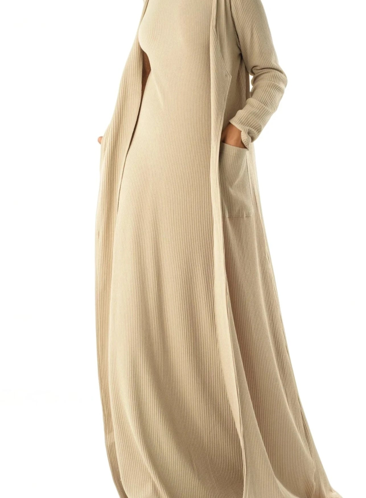 Modest dress Nude unparalleled elegance matching set Kabayare