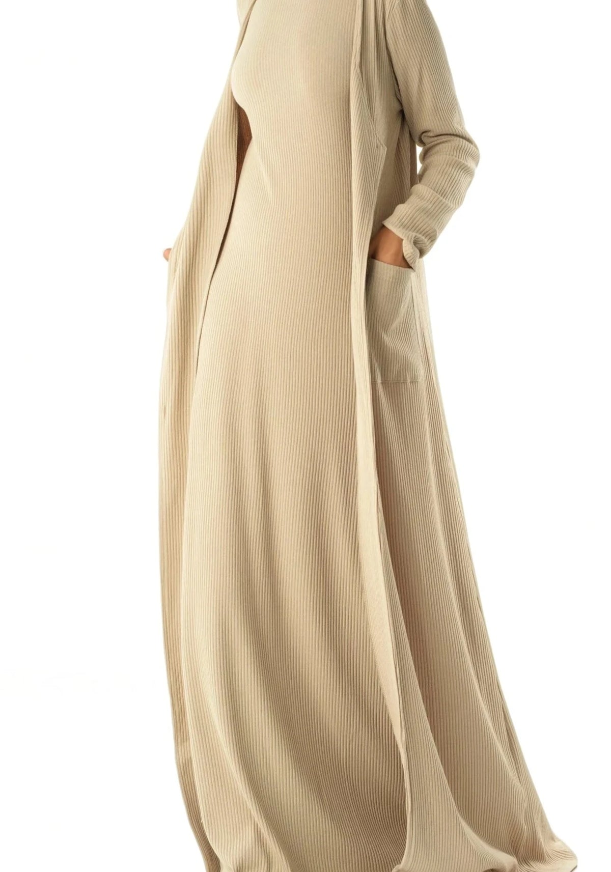 Modest dress Nude unparalleled elegance matching set Kabayare