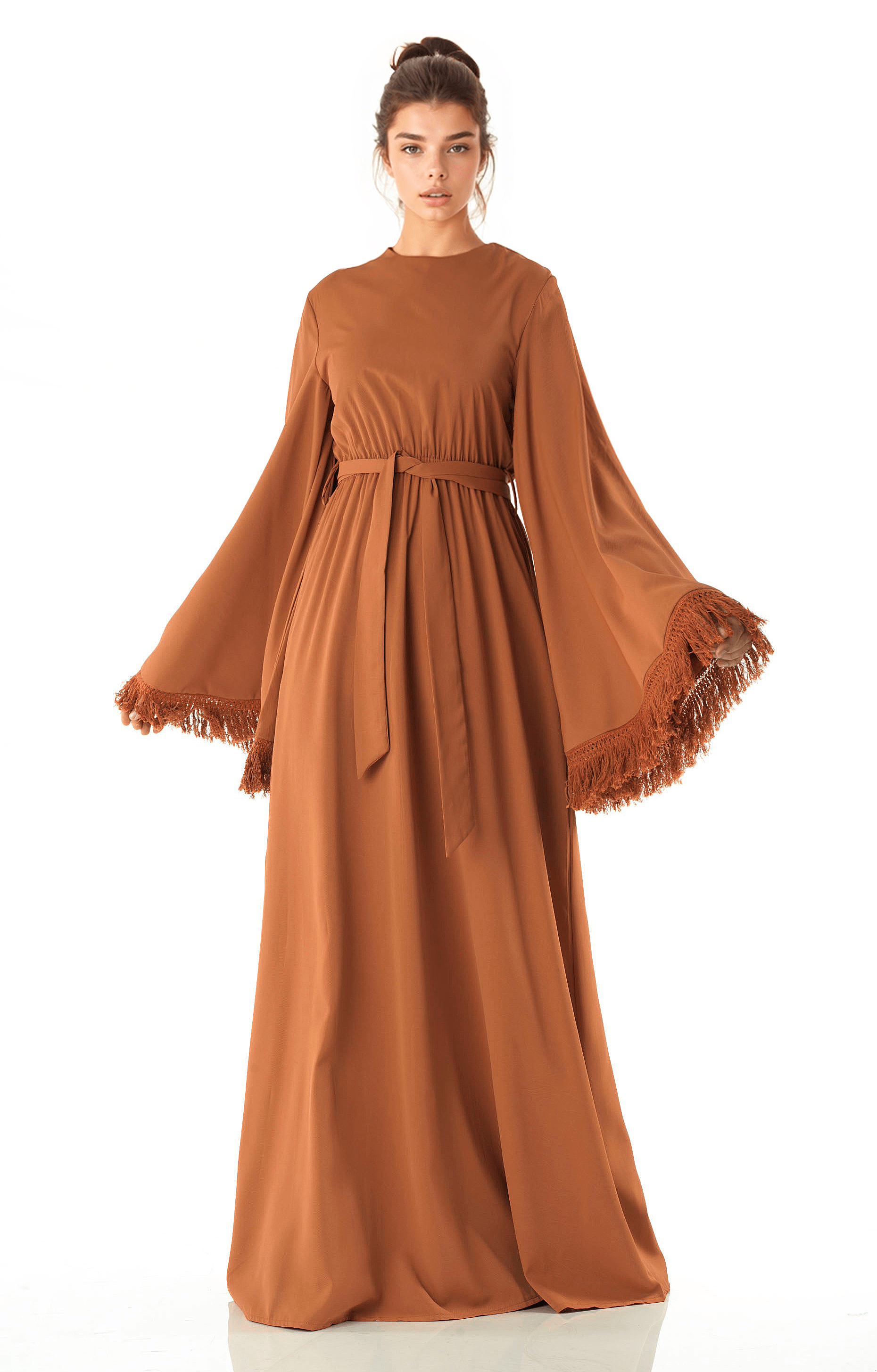 Modest maxi dress Be captivated in tassel Kabayare