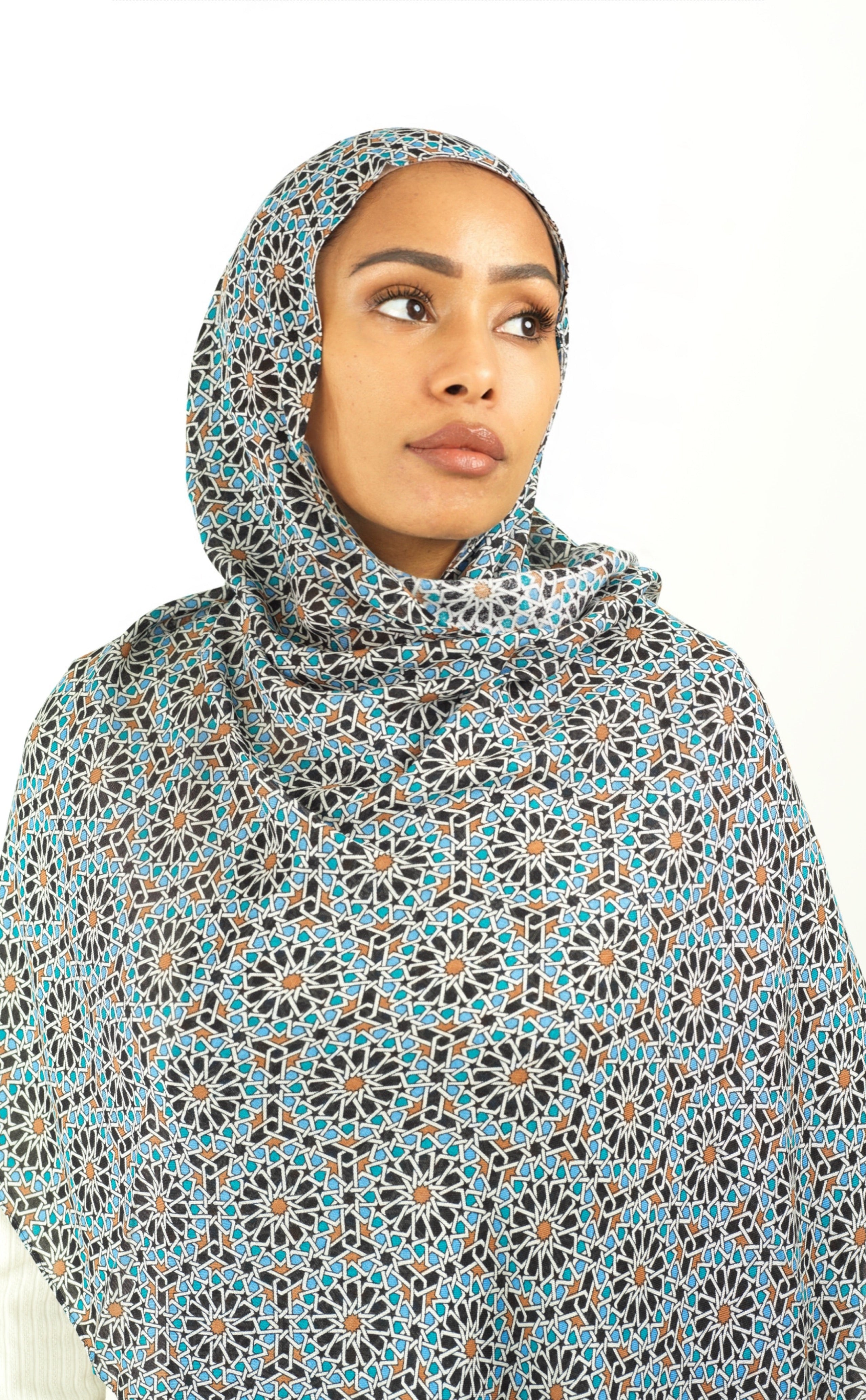 Moroccan art modal print hijab Kabayare