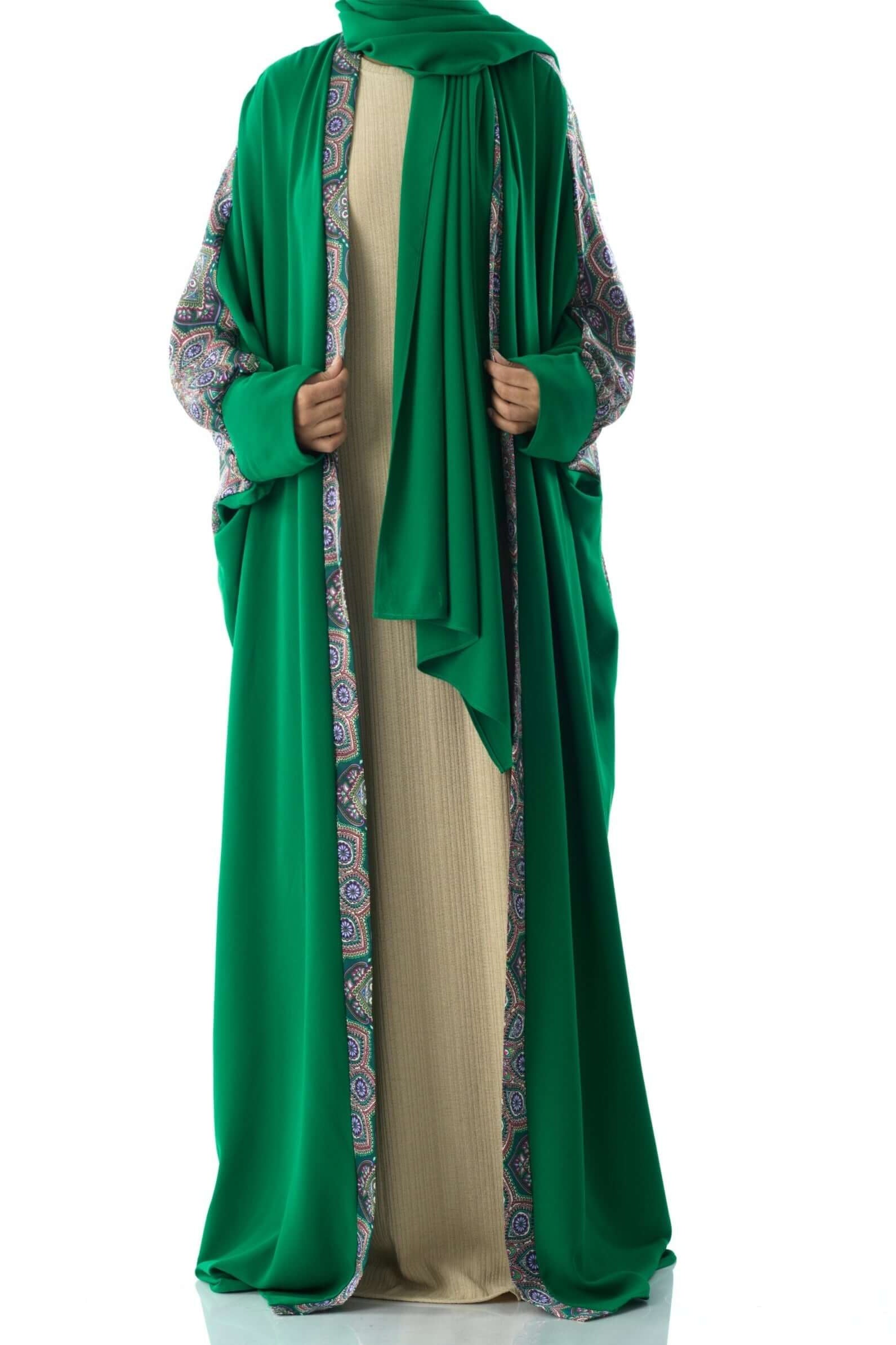Moroccan print abaya set Kabayare