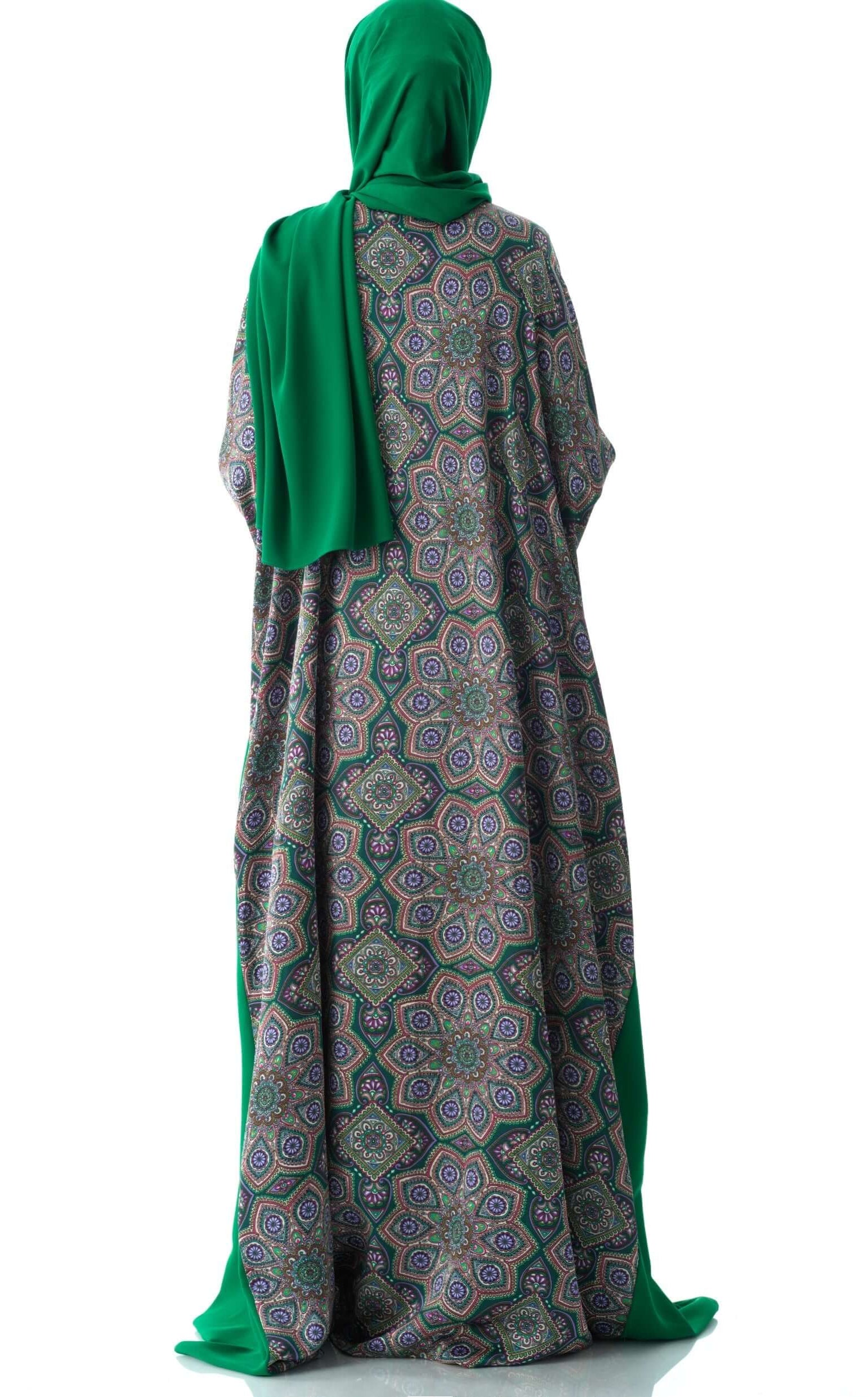 Moroccan print abaya set Kabayare